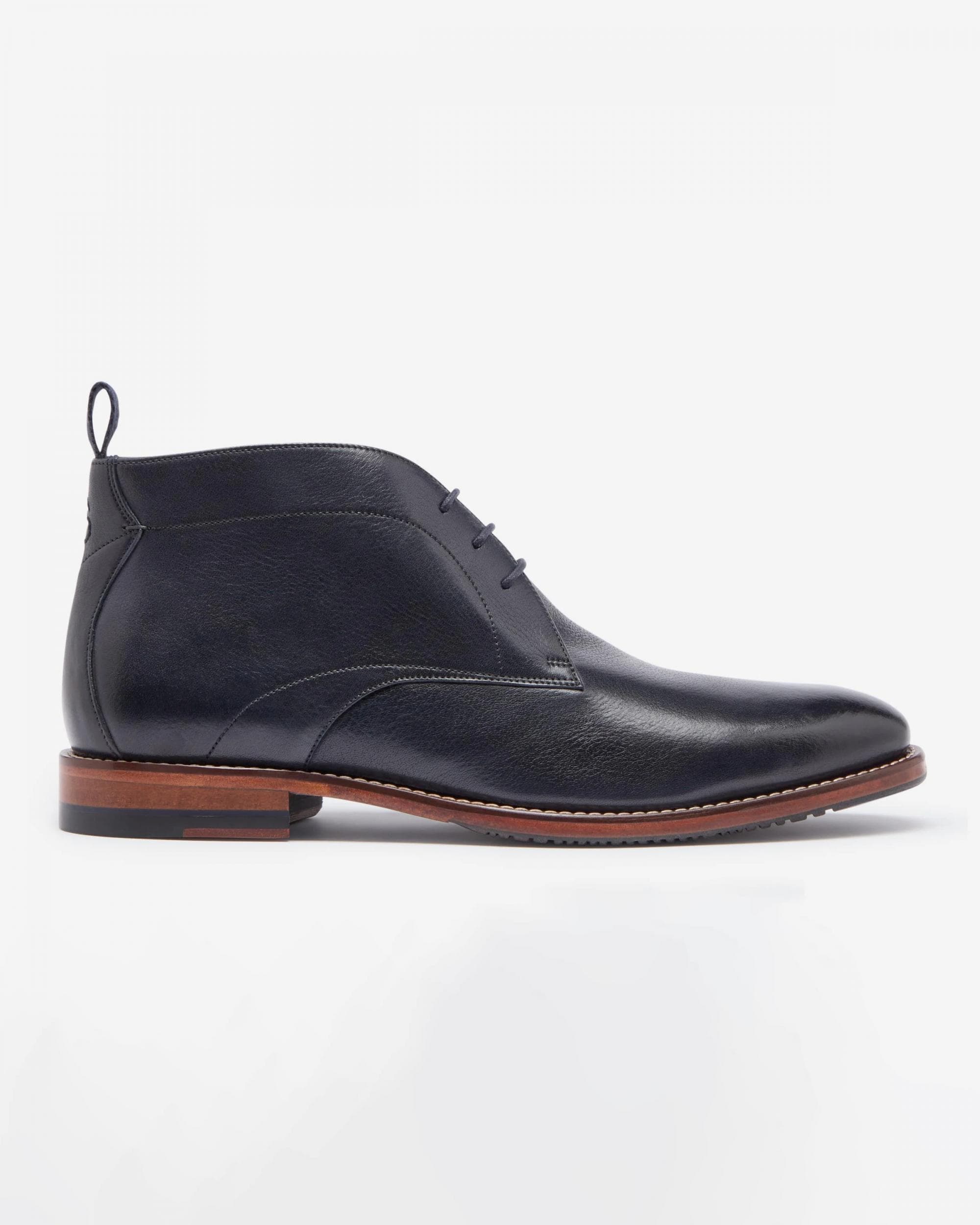 Oliver Sweeney Farleton Mens Milled Leather Chukka Boots - Navy - Image 4