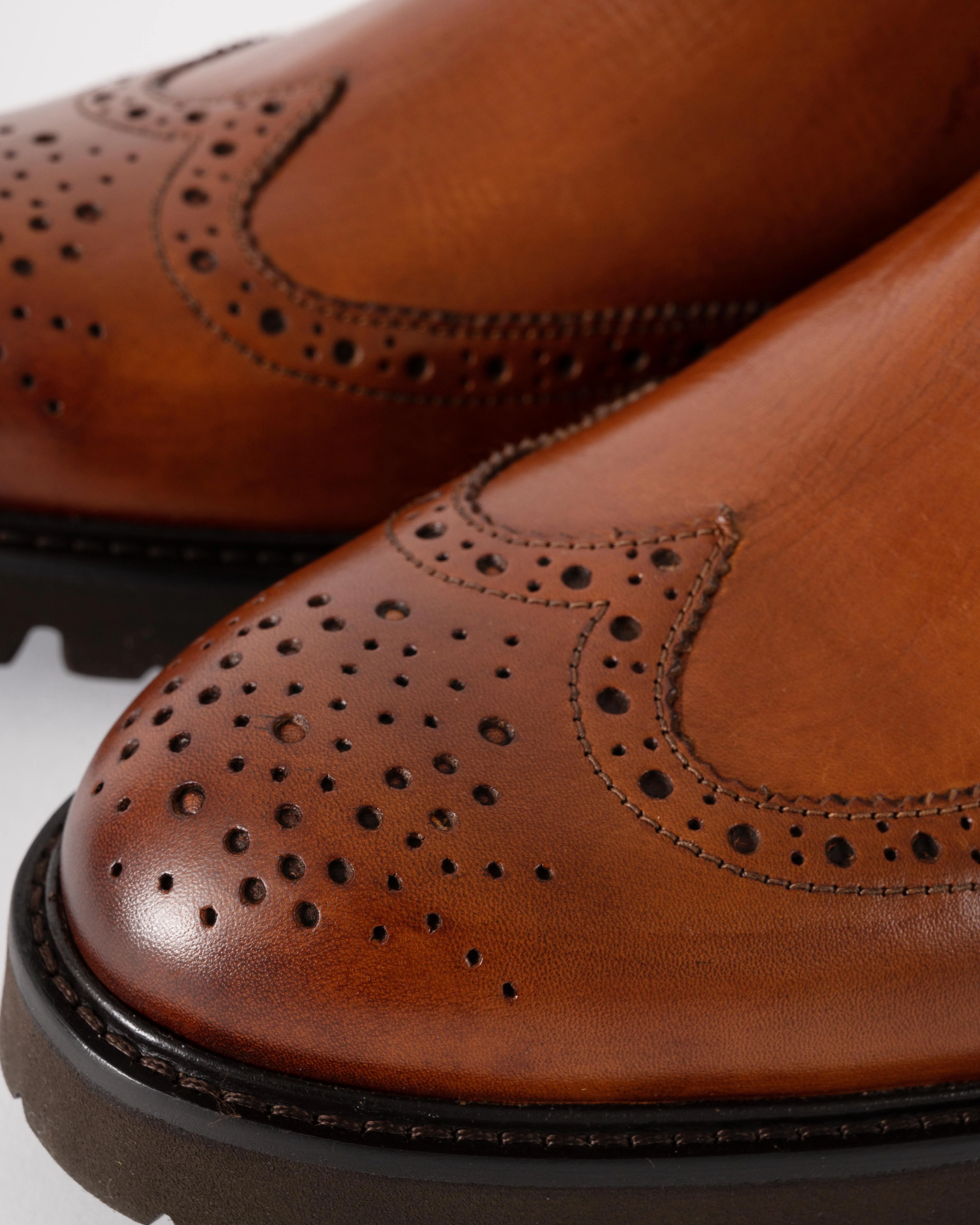 Oliver Sweeney Harby Mens Milled Leather Chelsea Boots - Dark Tan - Image 6