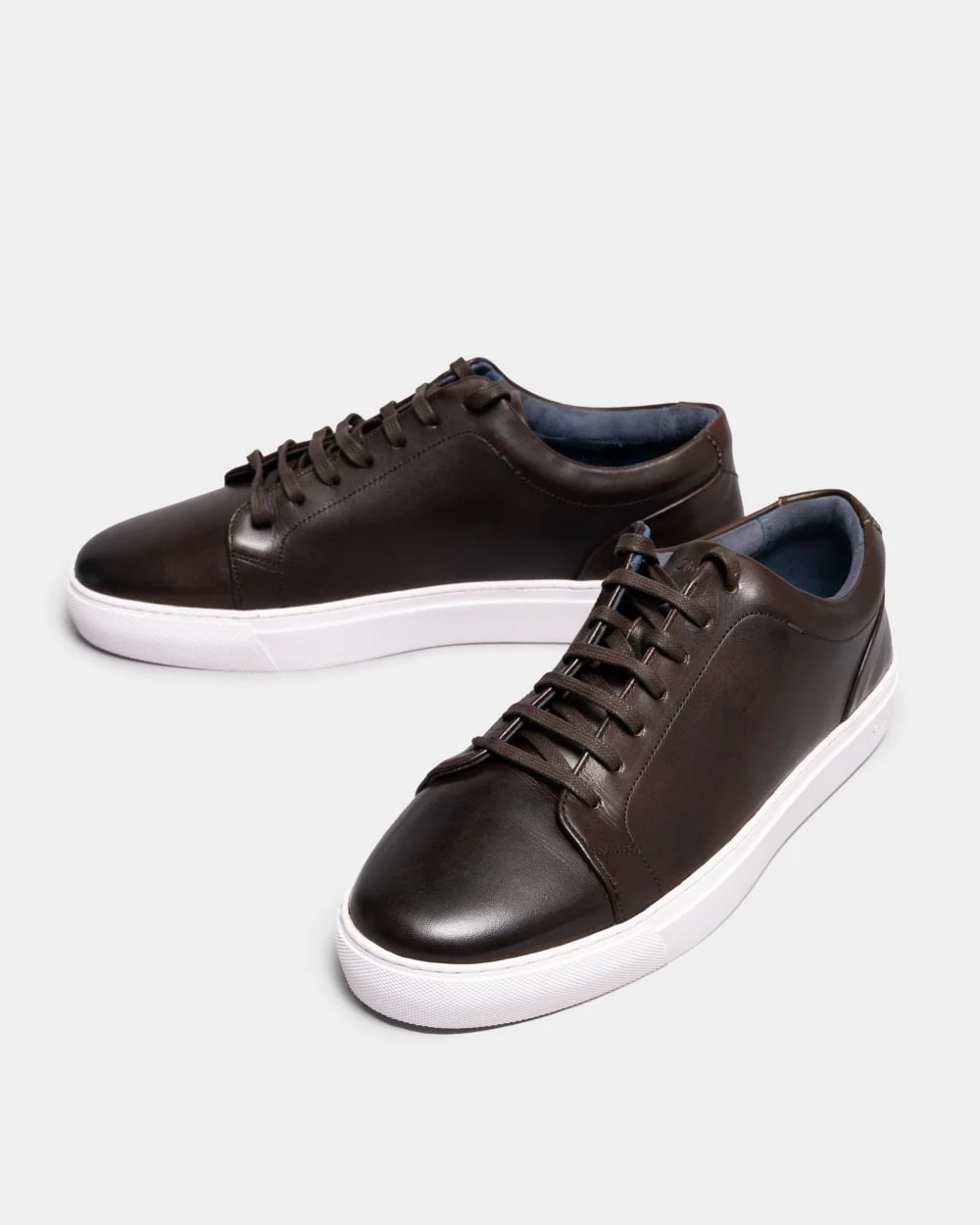 Oliver Sweeney Hayle Antiqued Calf Leather Mens Trainers - Brown - Image 2