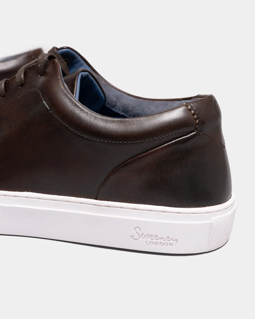 Oliver Sweeney Hayle Antiqued Calf Leather Mens Trainers - Brown - Image 3