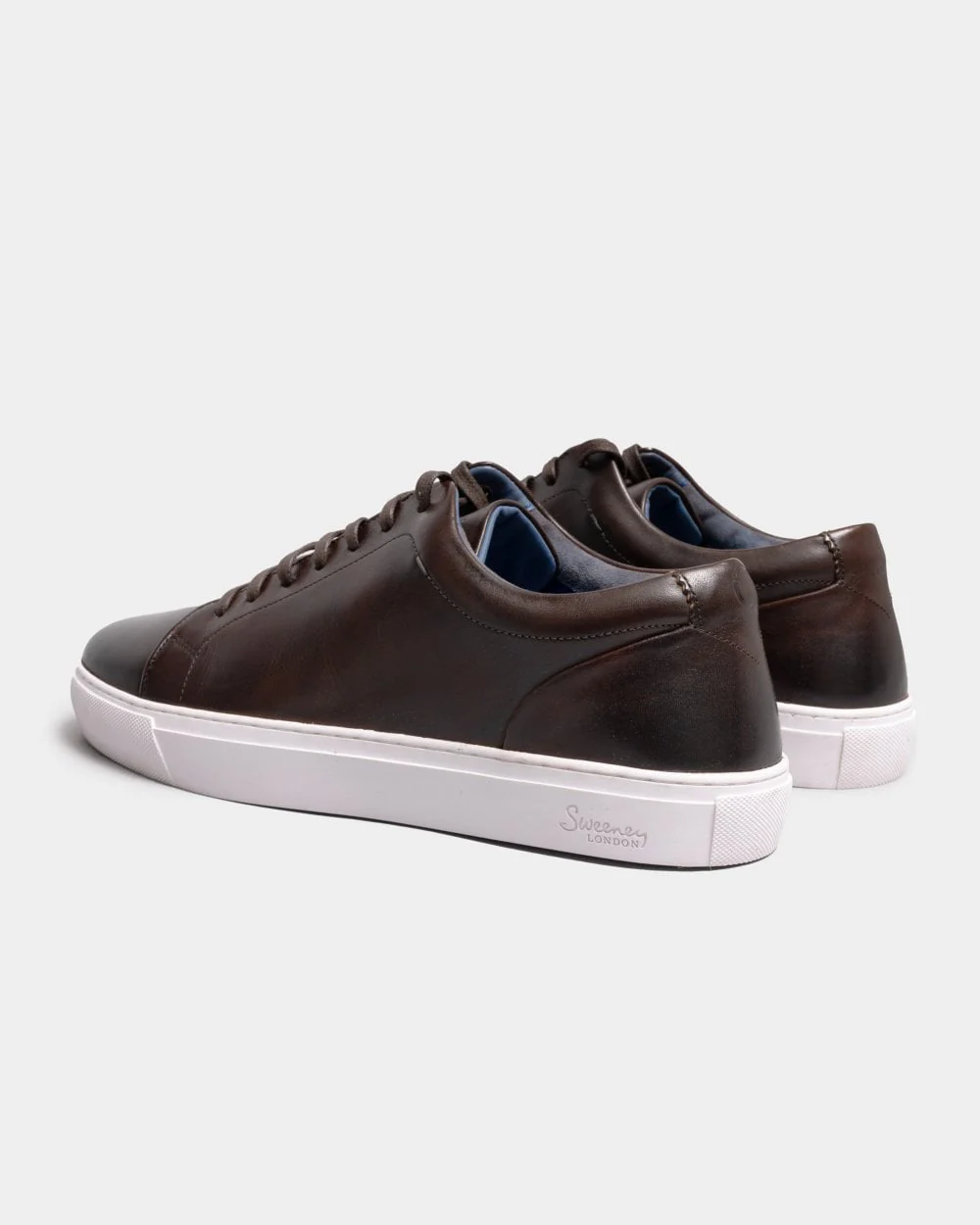 Oliver Sweeney Hayle Antiqued Calf Leather Mens Trainers - Brown - Image 4