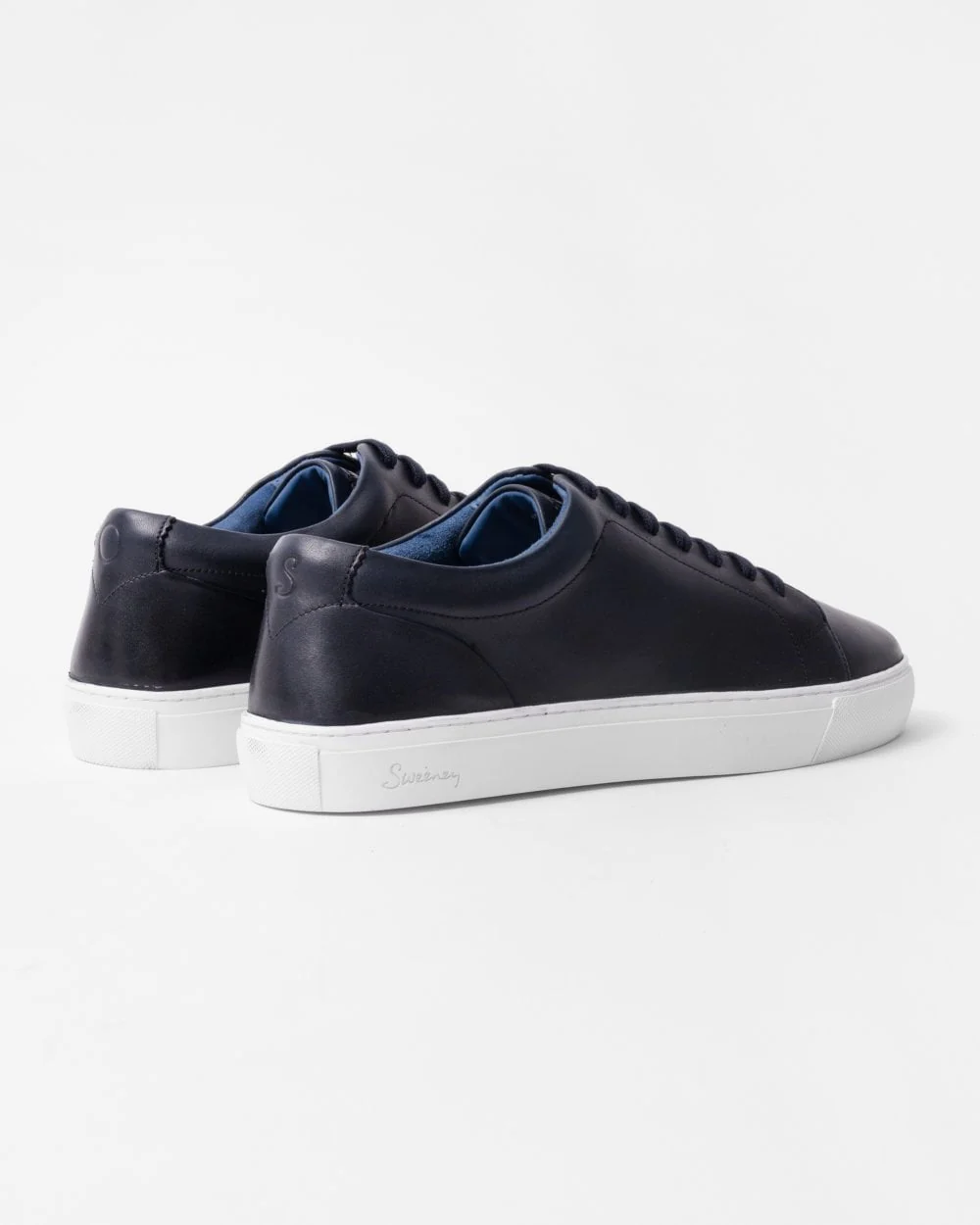 Oliver Sweeney Hayle Antiqued Calf Leather Mens Trainers - Navy - Image 2