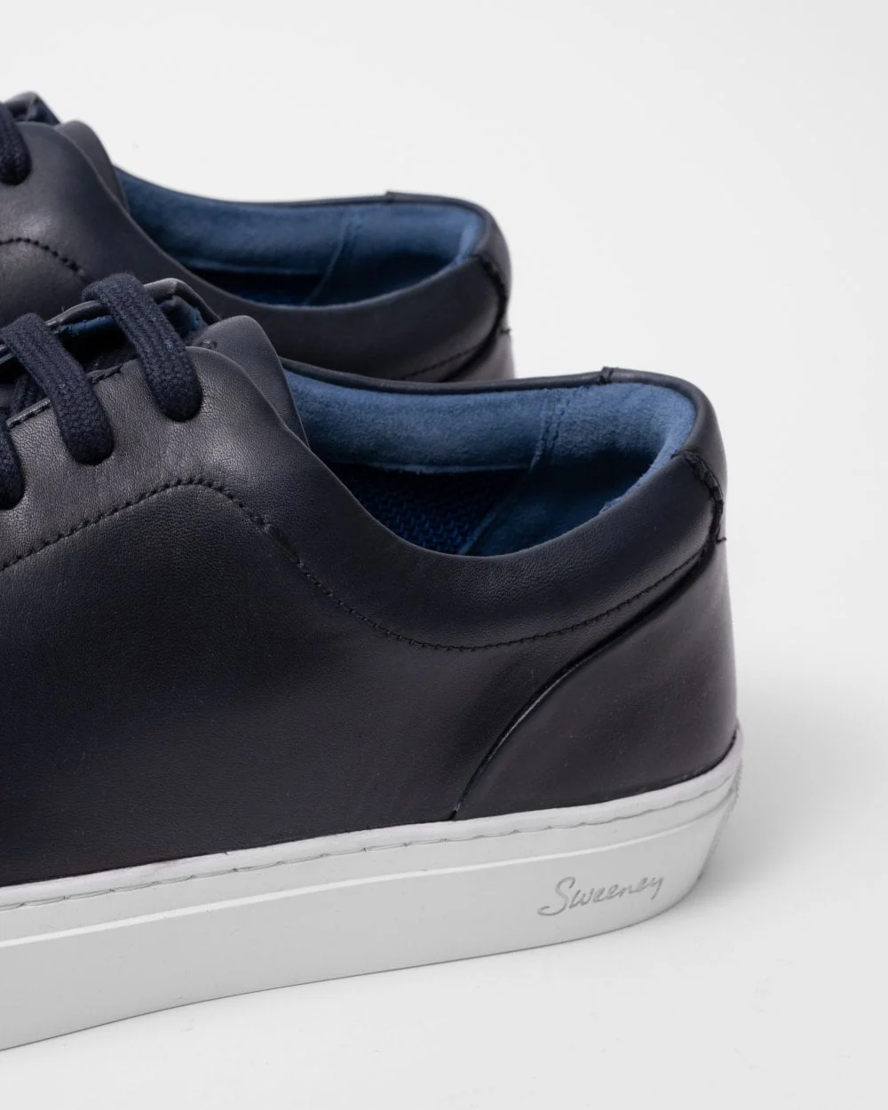 Oliver Sweeney Hayle Antiqued Calf Leather Mens Trainers - Navy - Image 4