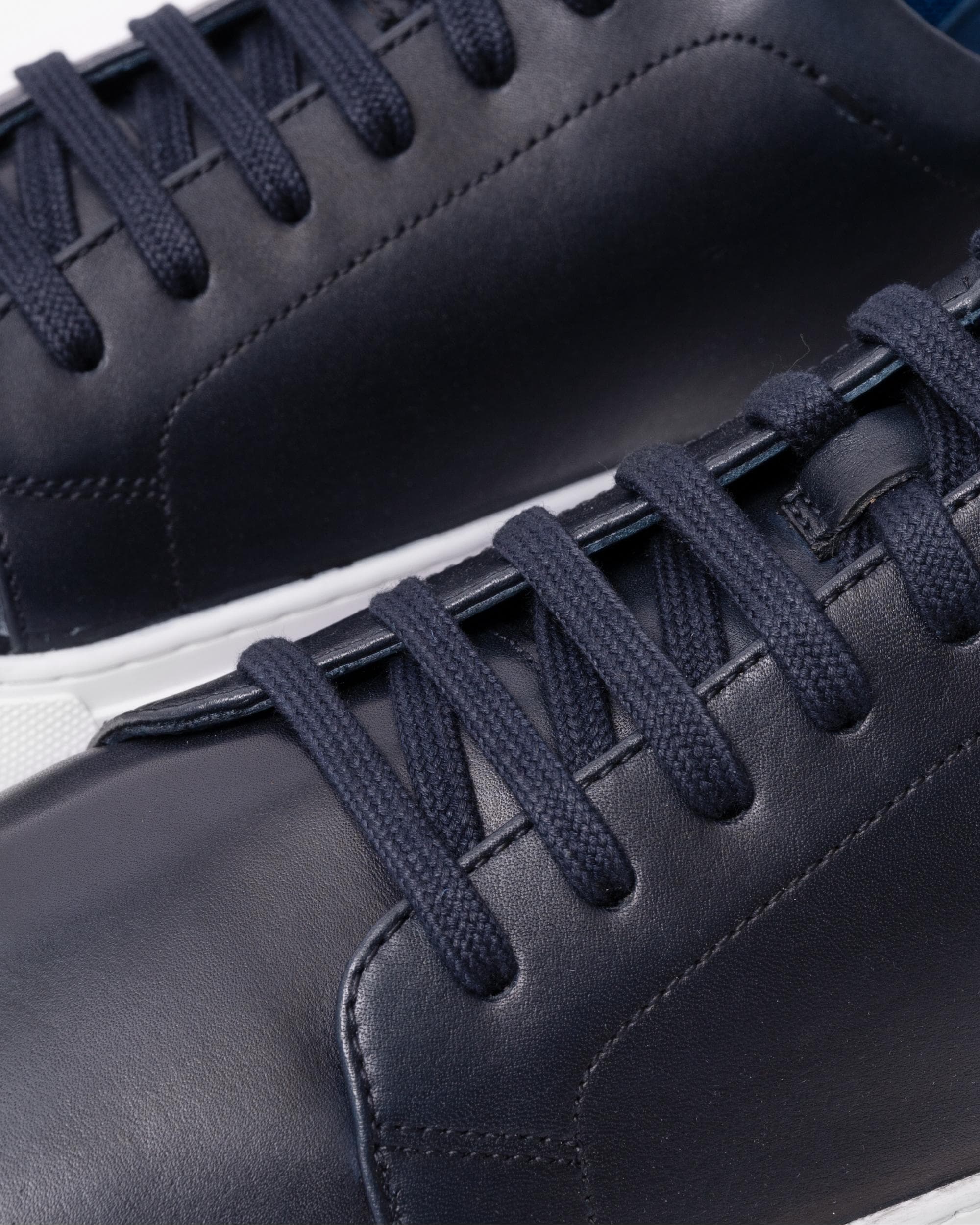 Oliver Sweeney Hayle Antiqued Calf Leather Mens Trainers - Navy - Image 5
