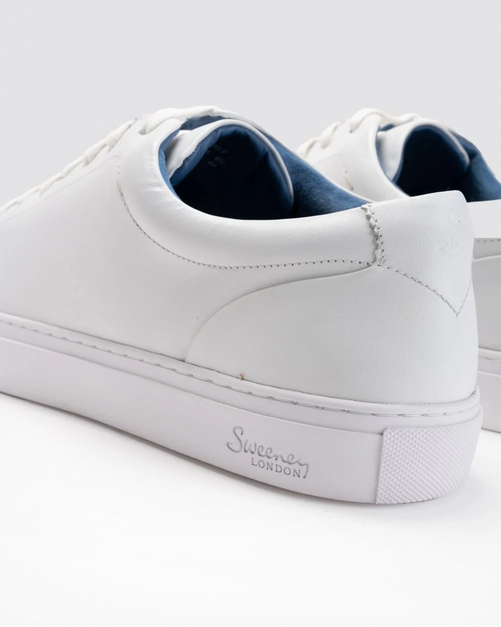 Oliver Sweeney Hayle Antiqued Calf Leather Mens Trainers - White - Image 2