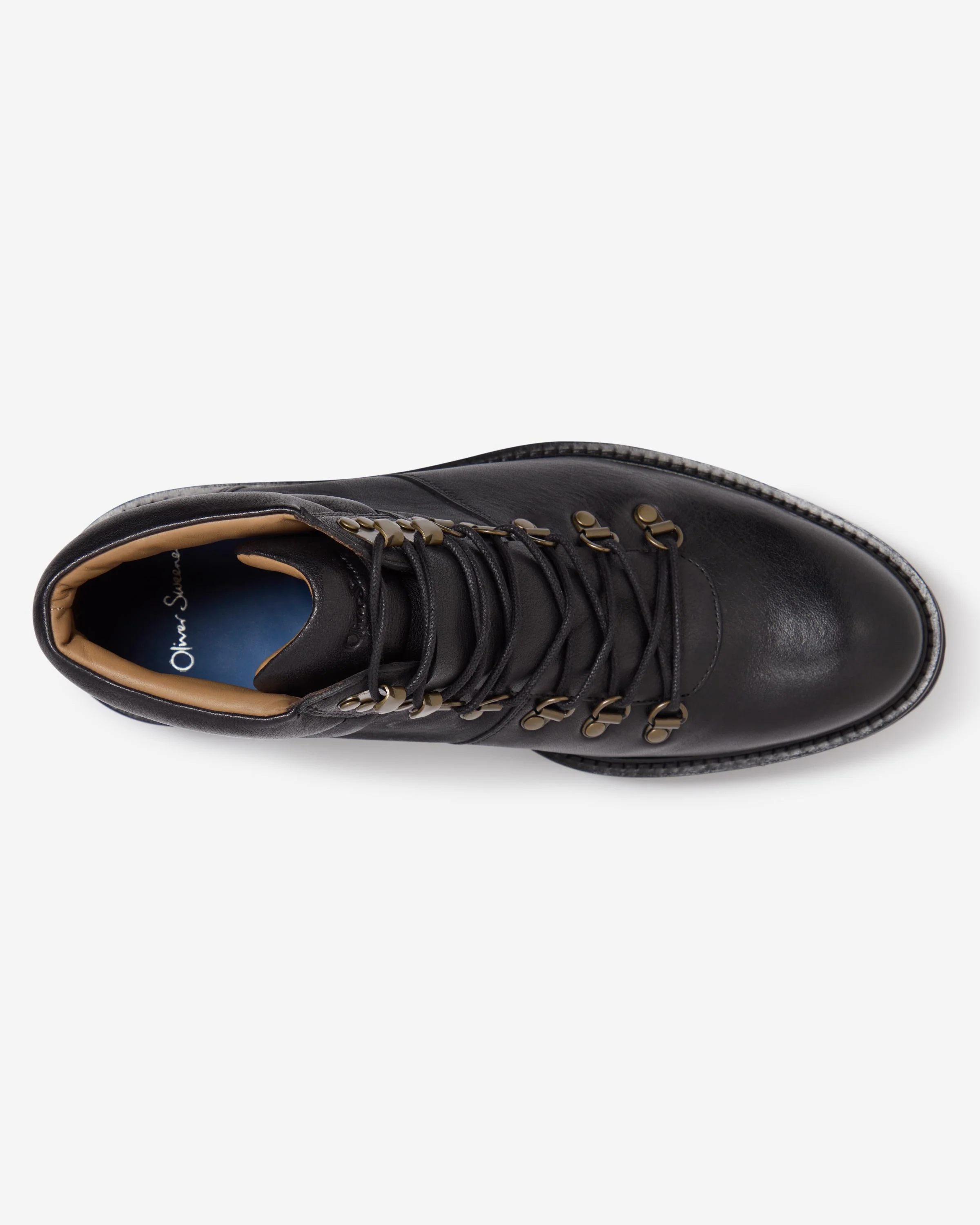 Oliver Sweeney Helford Mens Soft-Milled Calf Leather Walking Boots - Black - Image 4