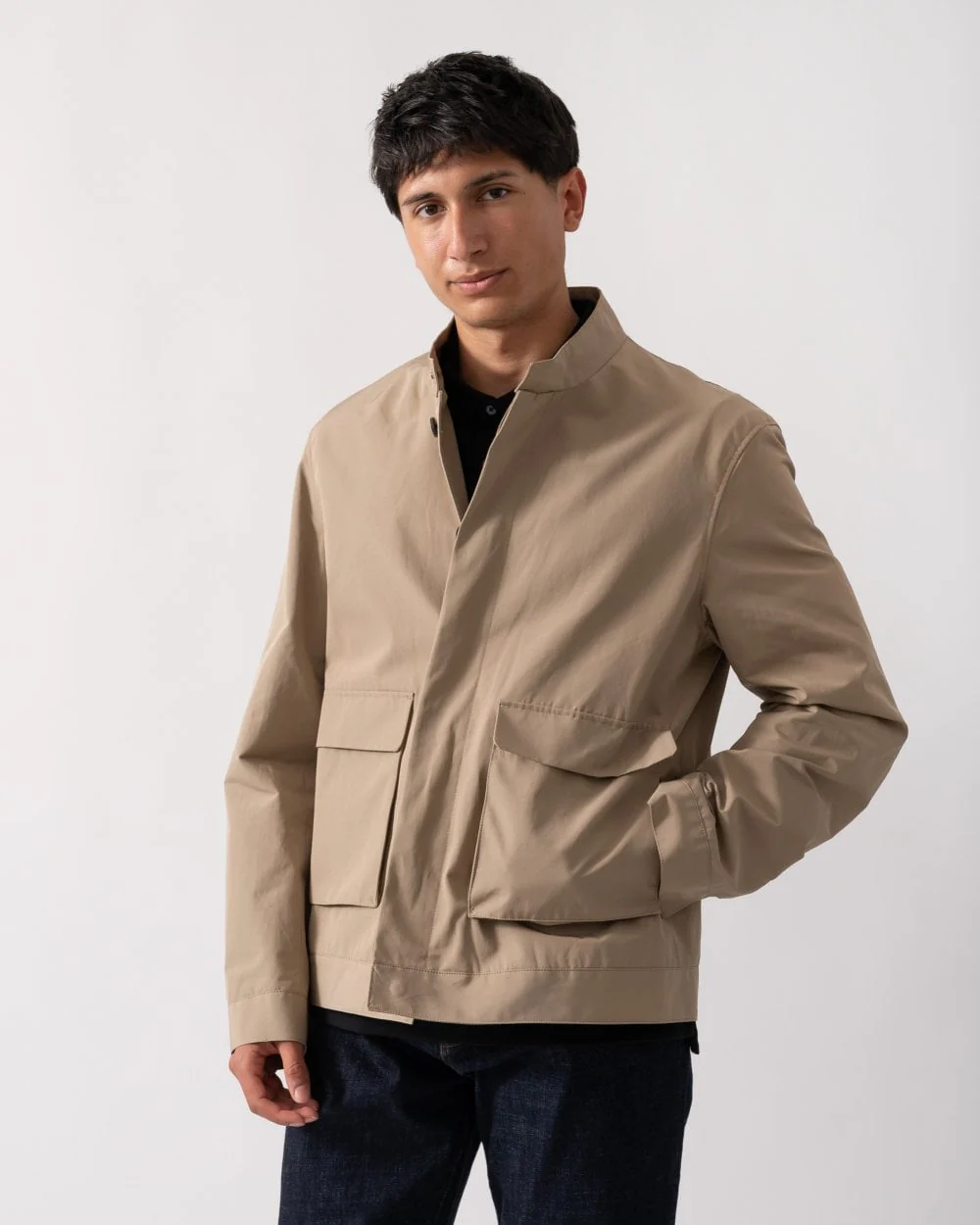 Oliver Sweeney Highworth Mens Showerproof Cotton Jacket - Stone - Image 5