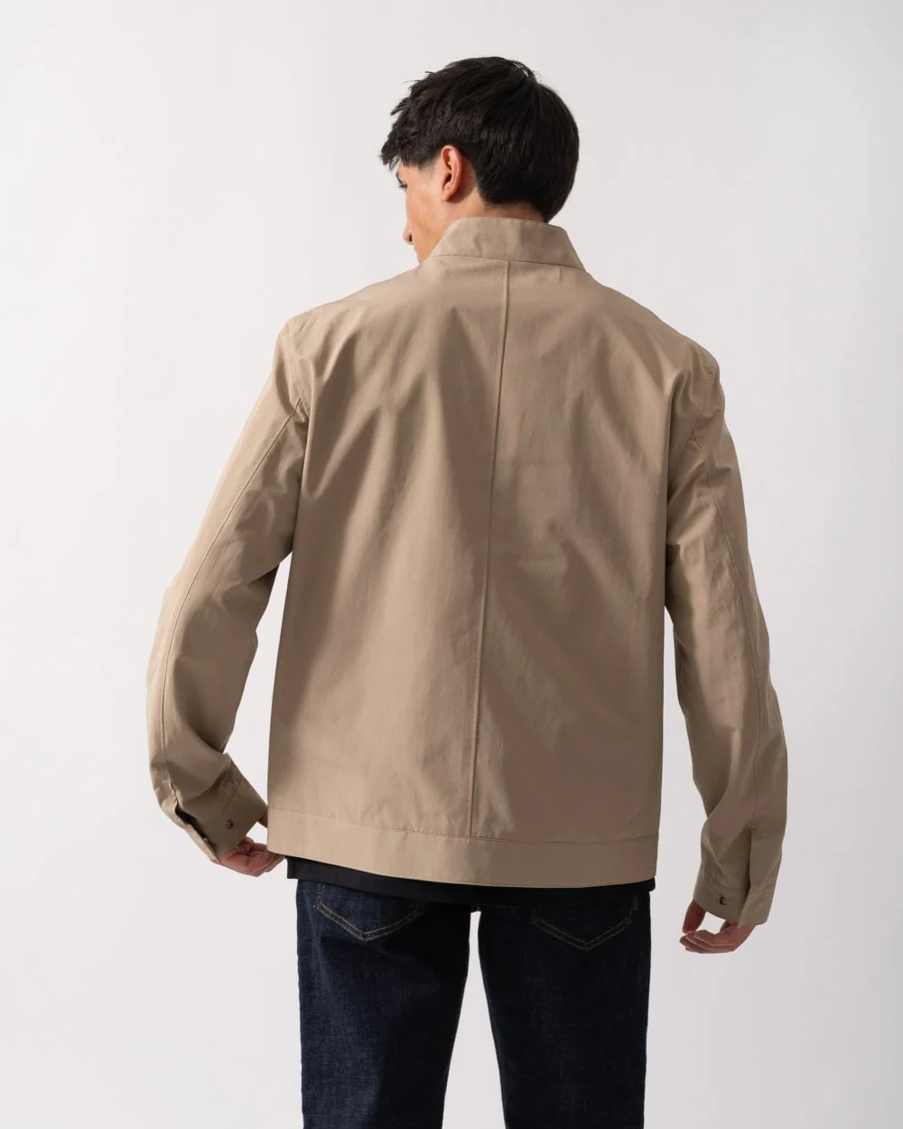 Oliver Sweeney Highworth Mens Showerproof Cotton Jacket - Stone - Image 6