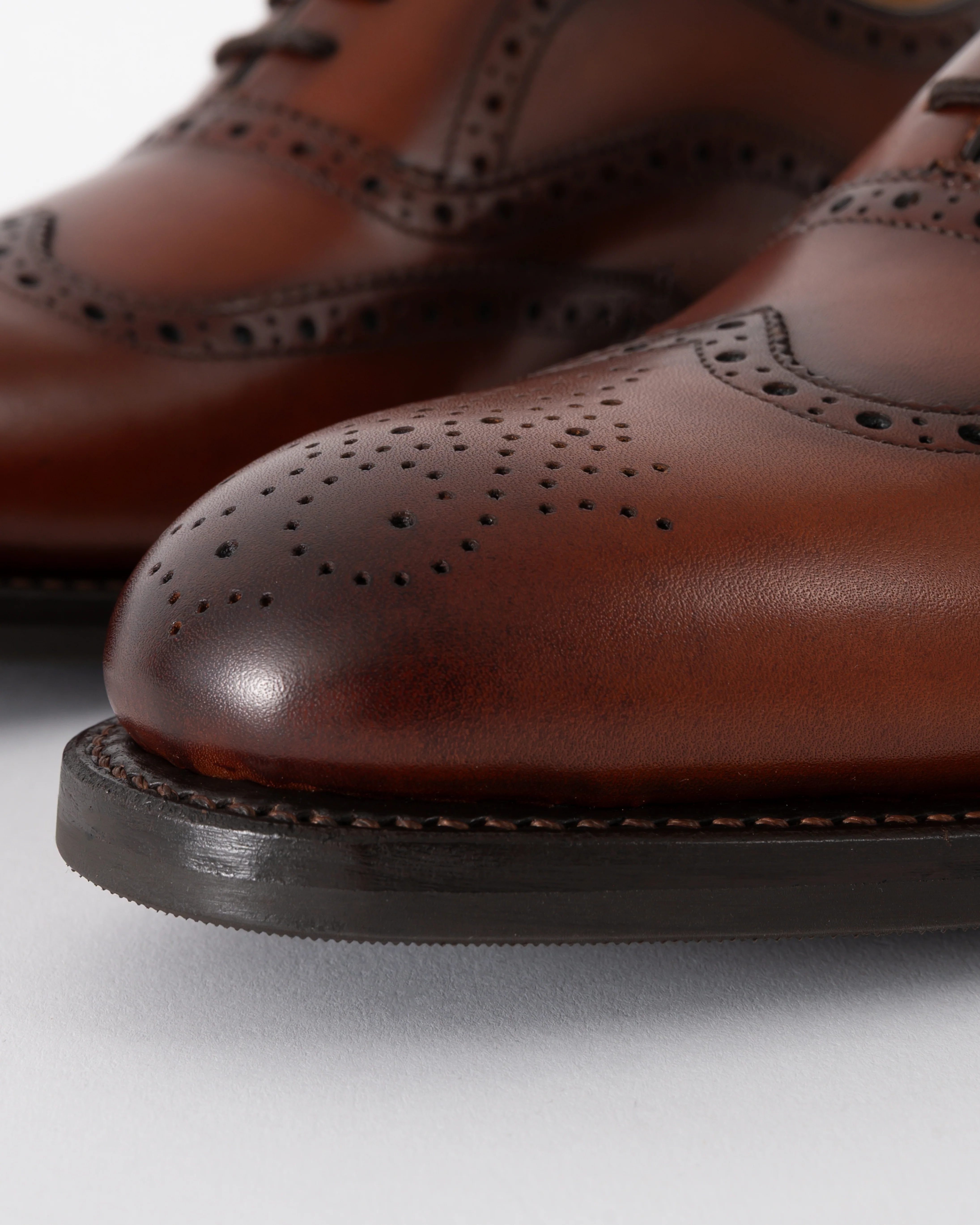 Oliver Sweeney Hunstanton Hand Antiqued Calf Leather Mens Oxford Shoes - Cognac - Image 2