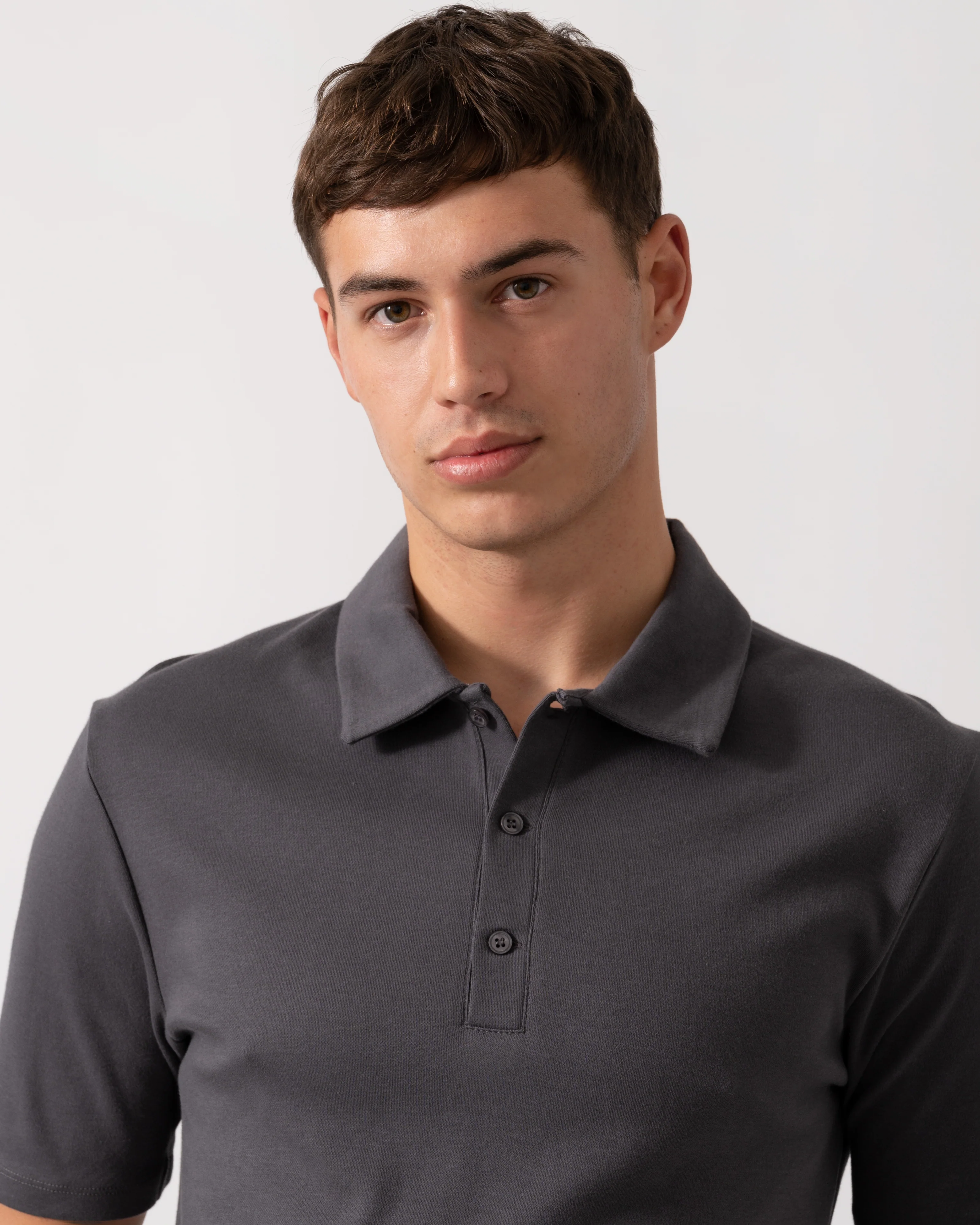 Oliver Sweeney Hunston Mens Short Sleeve Polo Shirt - Slate - Image 3
