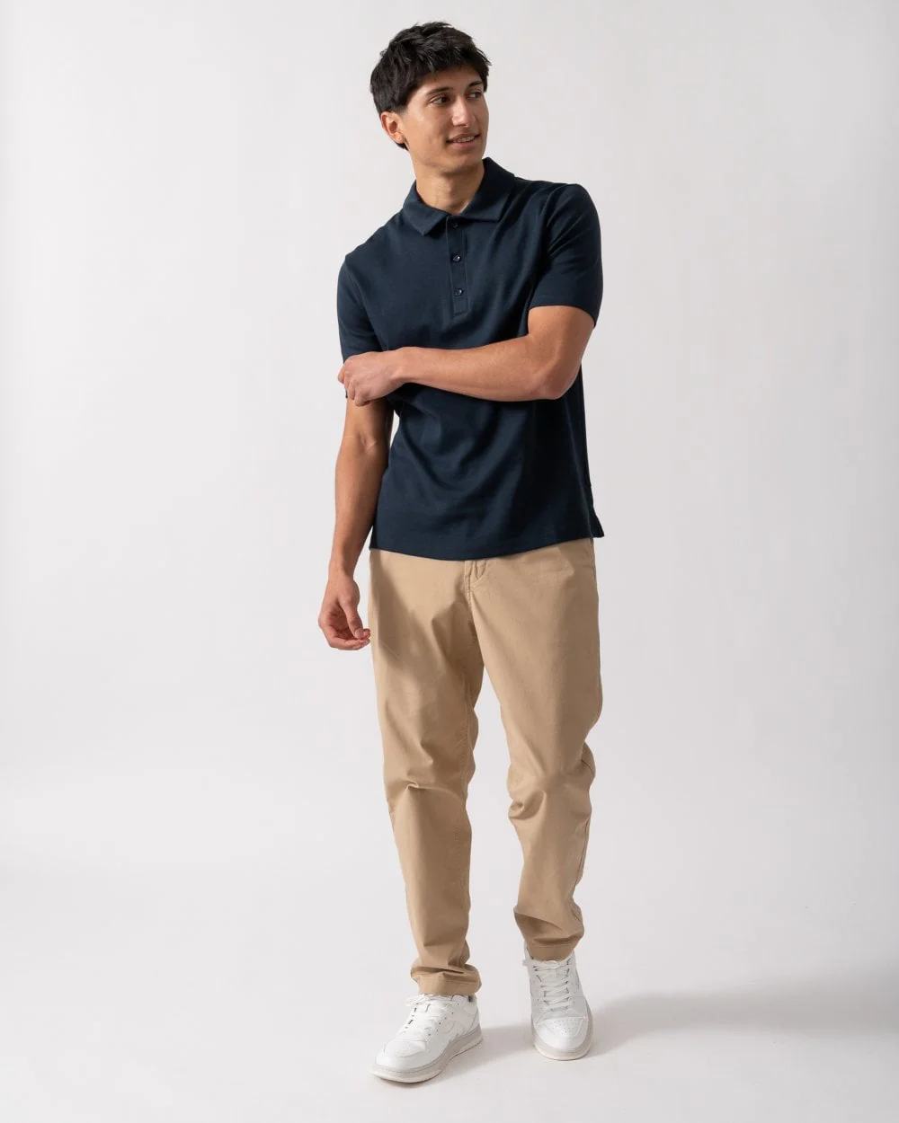 Oliver Sweeney Hunston Mens Short Sleeve Polo Shirt - Midnight - Image 3