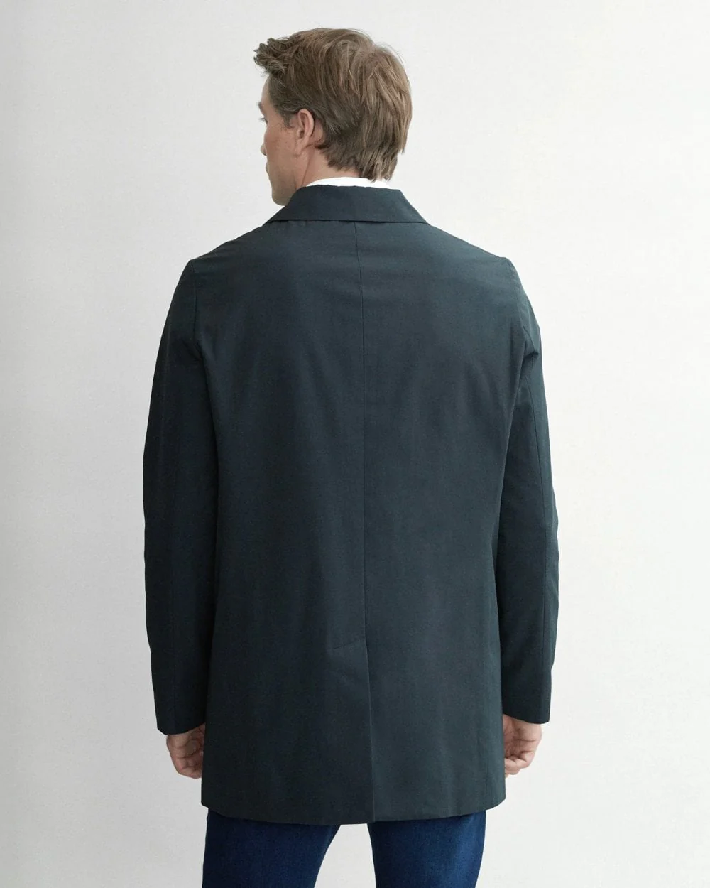 Oliver Sweeney Huntingfield Mens Showerproof Cotton Mac - Navy - Image 4