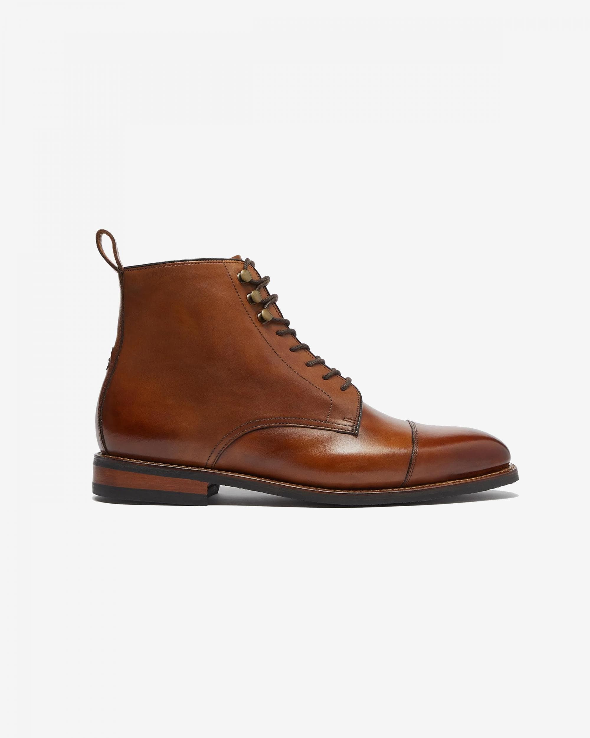 Oliver Sweeney Inglesham Mens Antiqued Calf Leather Boots - Cognac - Image 2