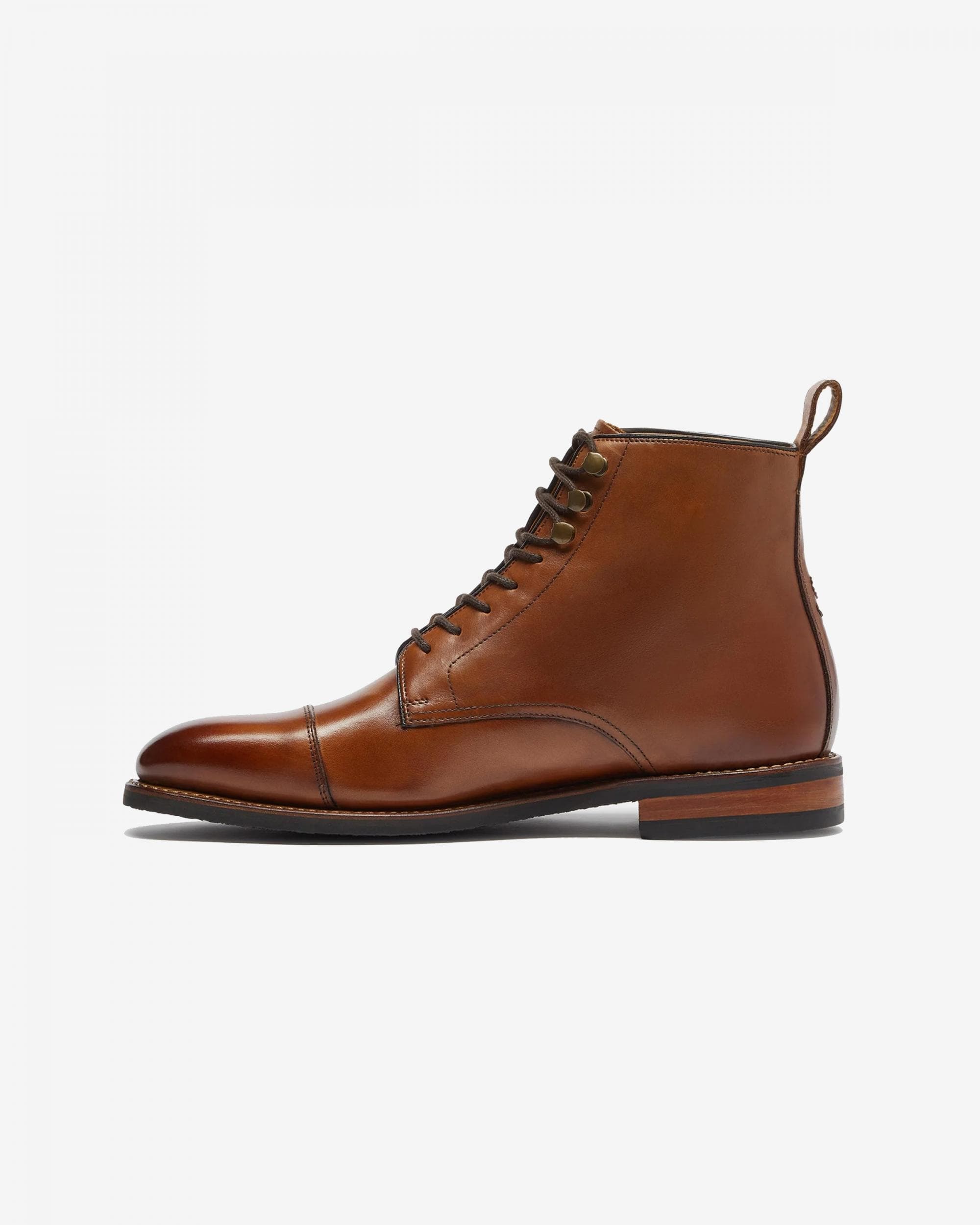 Oliver Sweeney Inglesham Mens Antiqued Calf Leather Boots - Cognac - Image 5