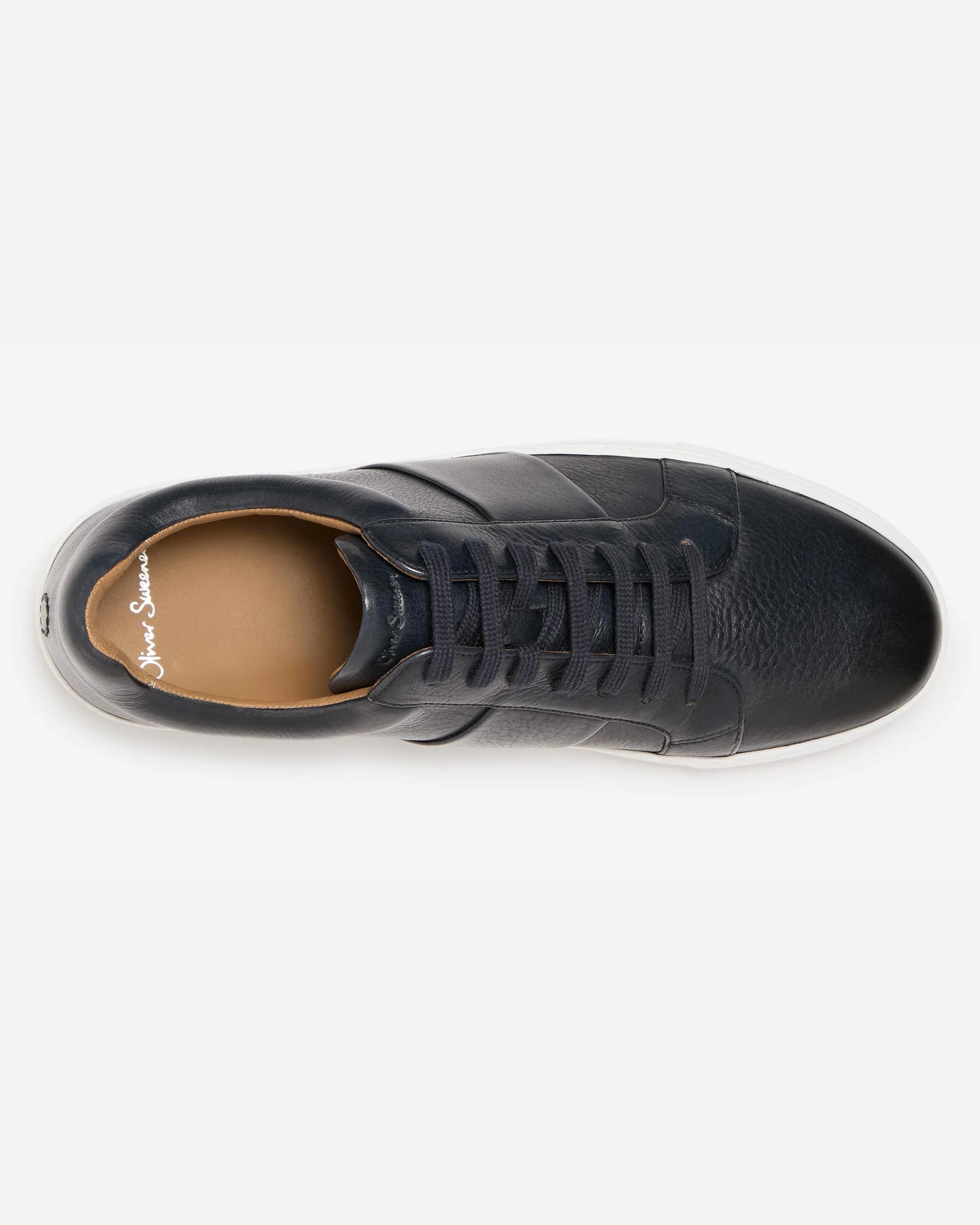 Oliver Sweeney Kendal Leather Mens Trainers - Navy - Image 5
