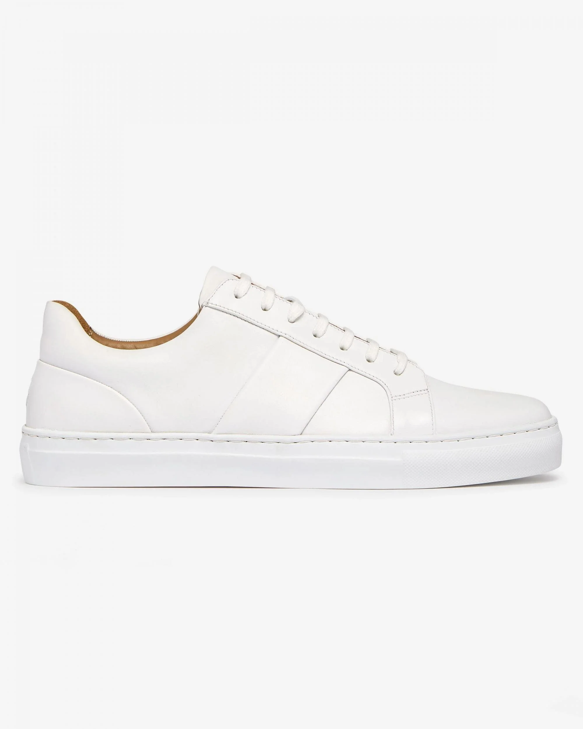 Oliver Sweeney Kendal Mens Soft-Milled Calf Leather Trainers - White - Image 2