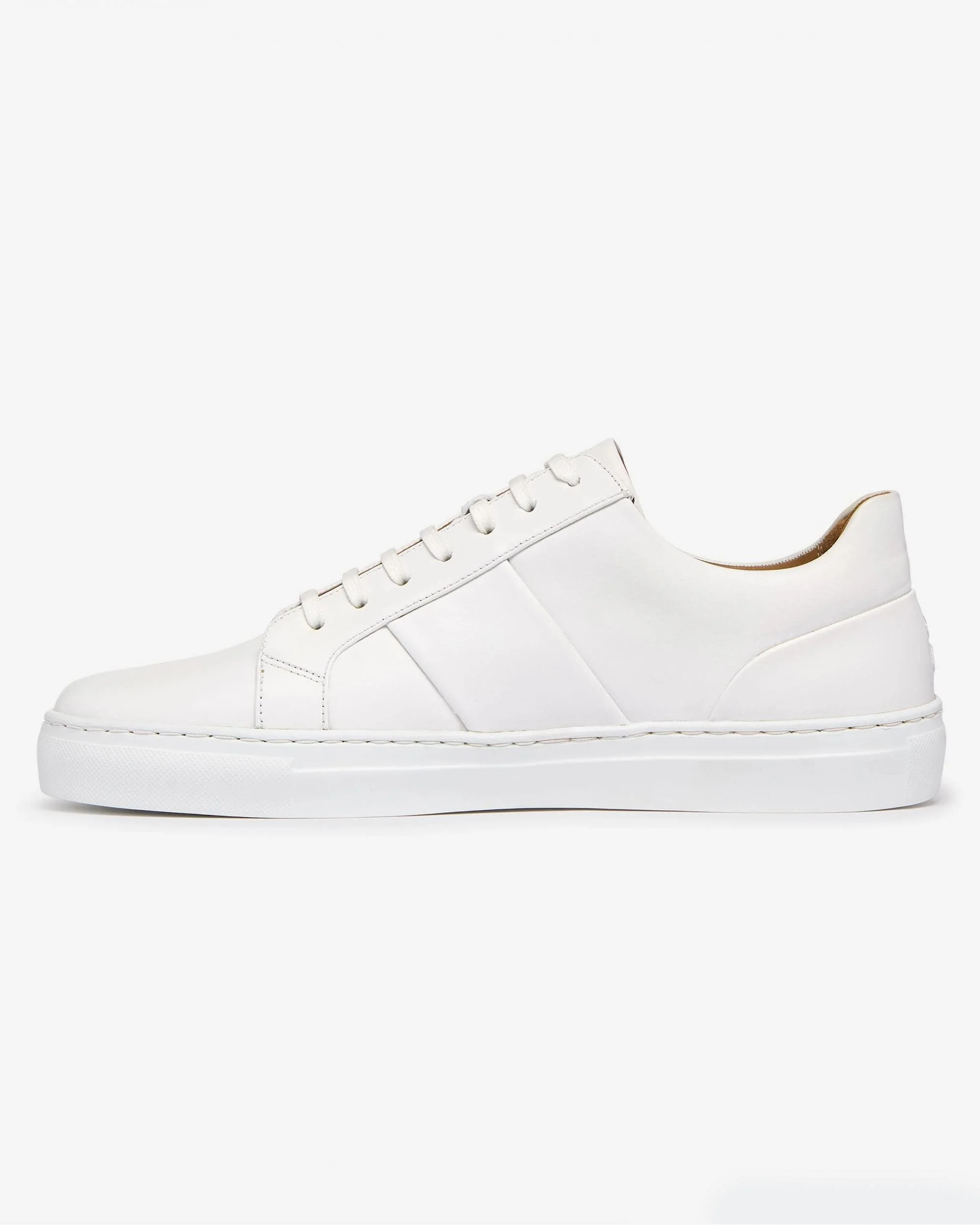 Oliver Sweeney Kendal Mens Soft-Milled Calf Leather Trainers - White - Image 5