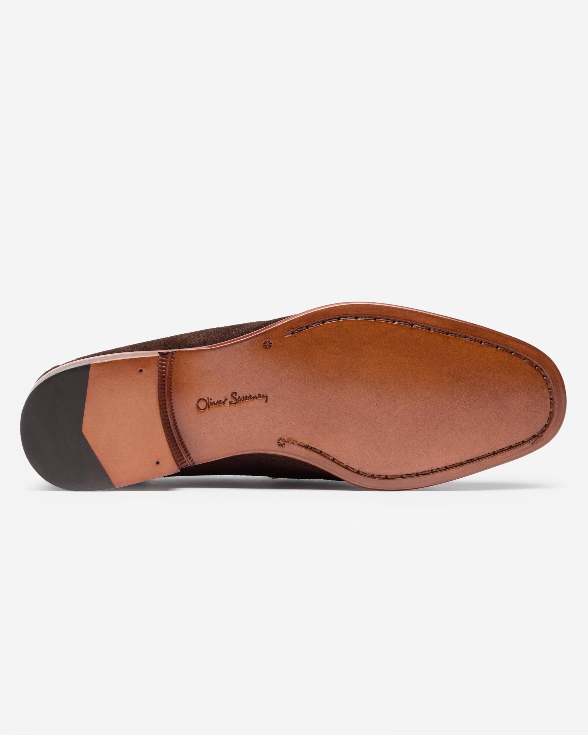 Oliver Sweeney Keyworth Suede Mens Loafers - Chocolate - Image 4
