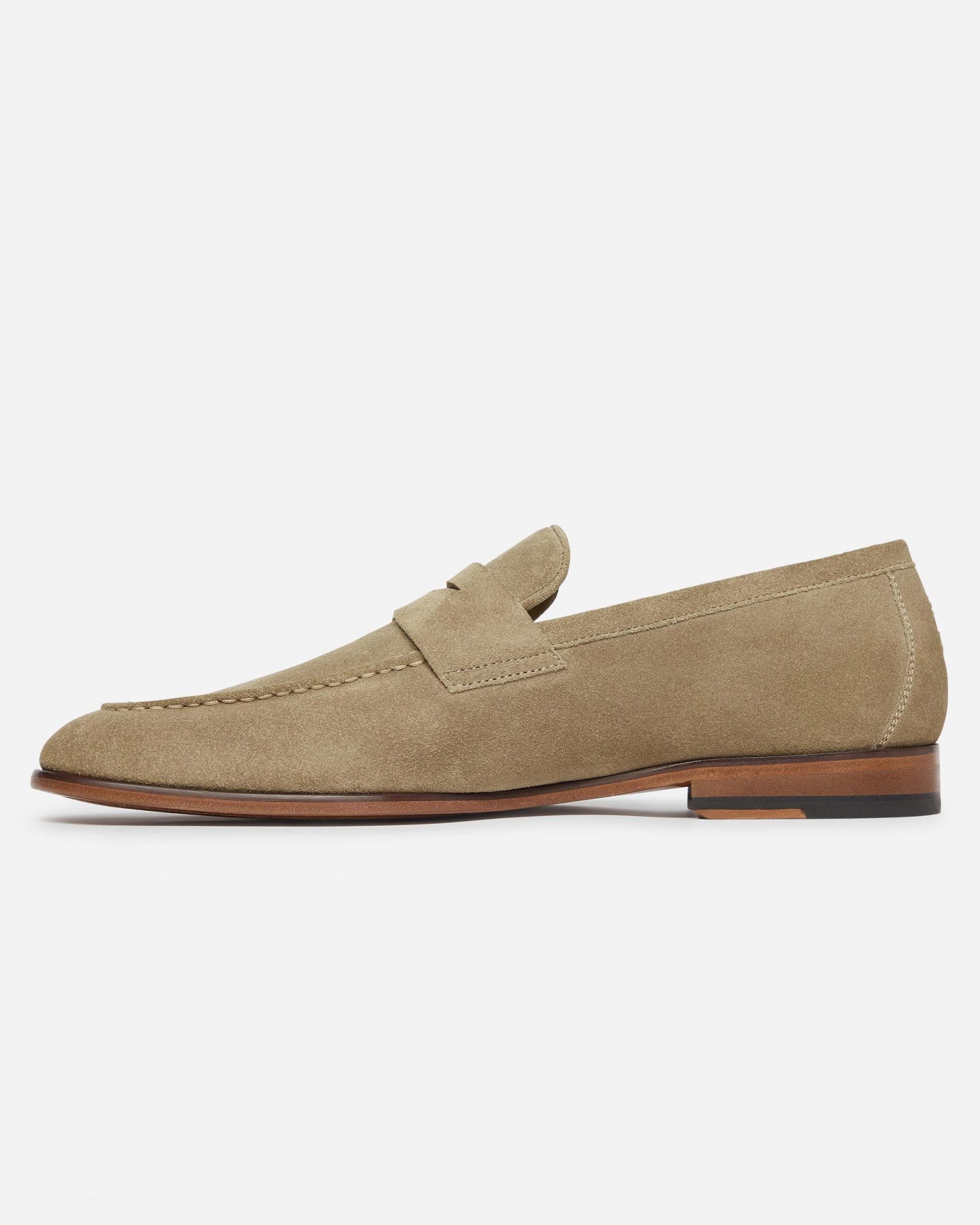Oliver Sweeney Keyworth Suede Mens Loafers - Stone - Image 2