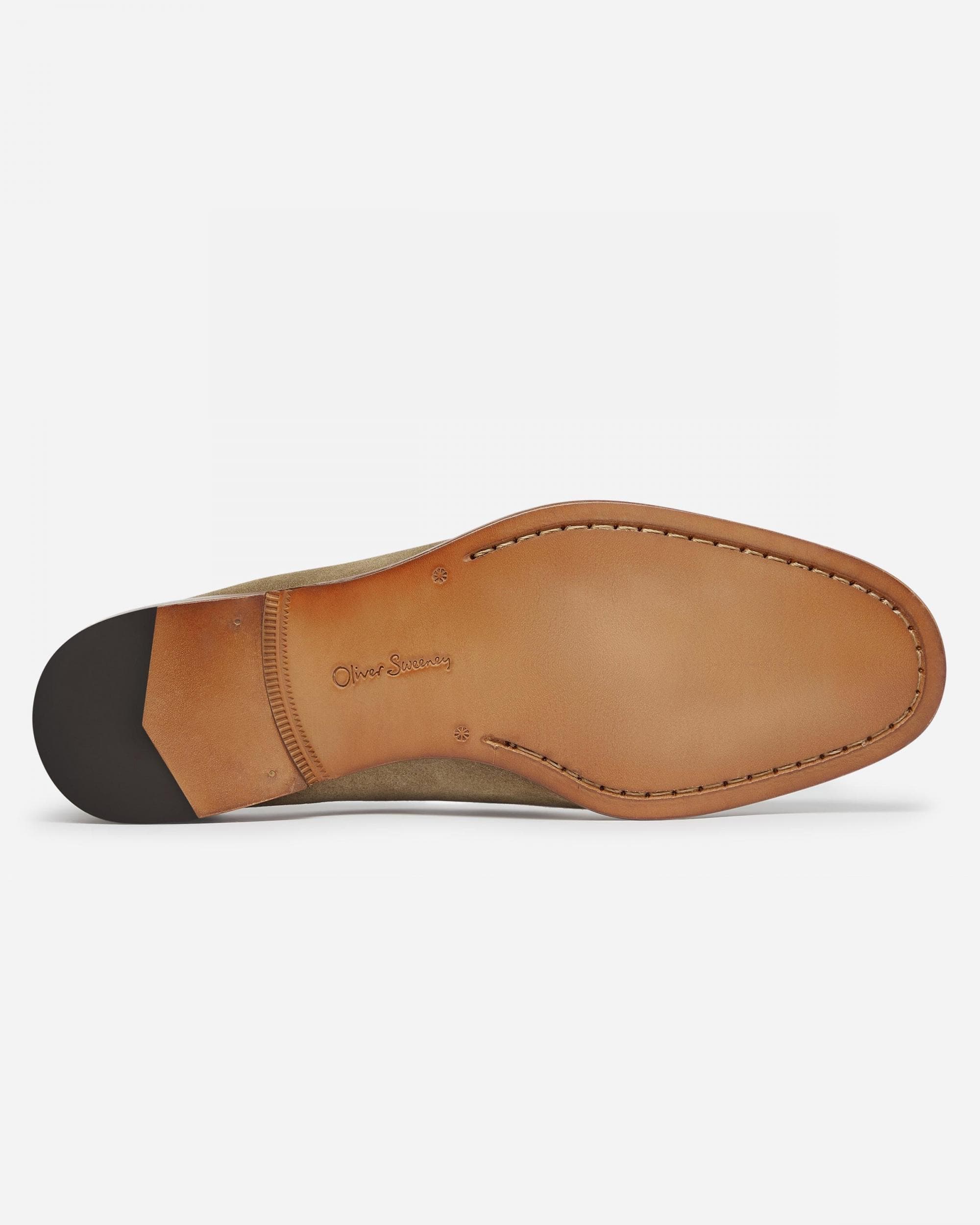 Oliver Sweeney Keyworth Suede Mens Loafers - Stone - Image 4