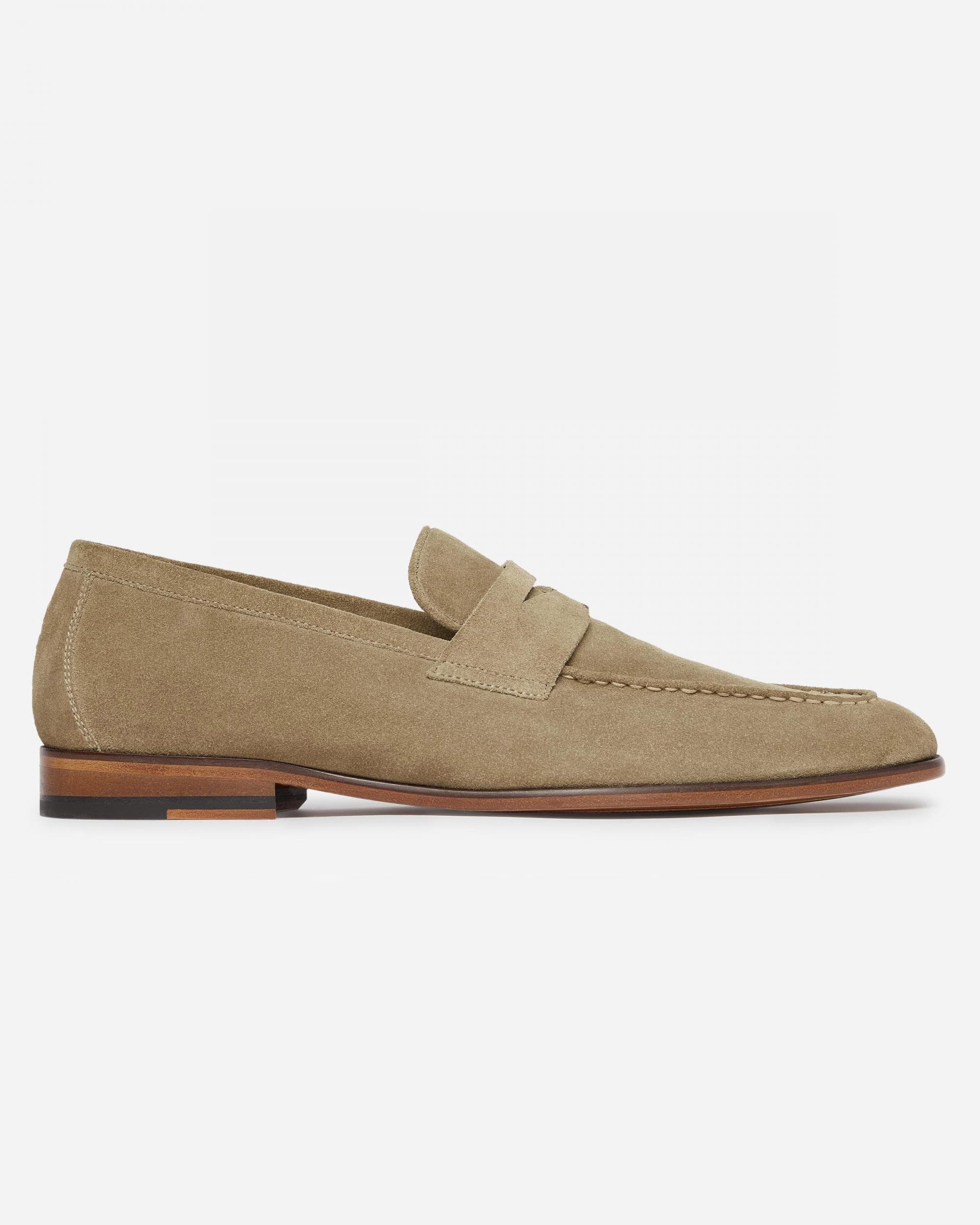 Oliver Sweeney Keyworth Suede Mens Loafers - Stone - Image 5