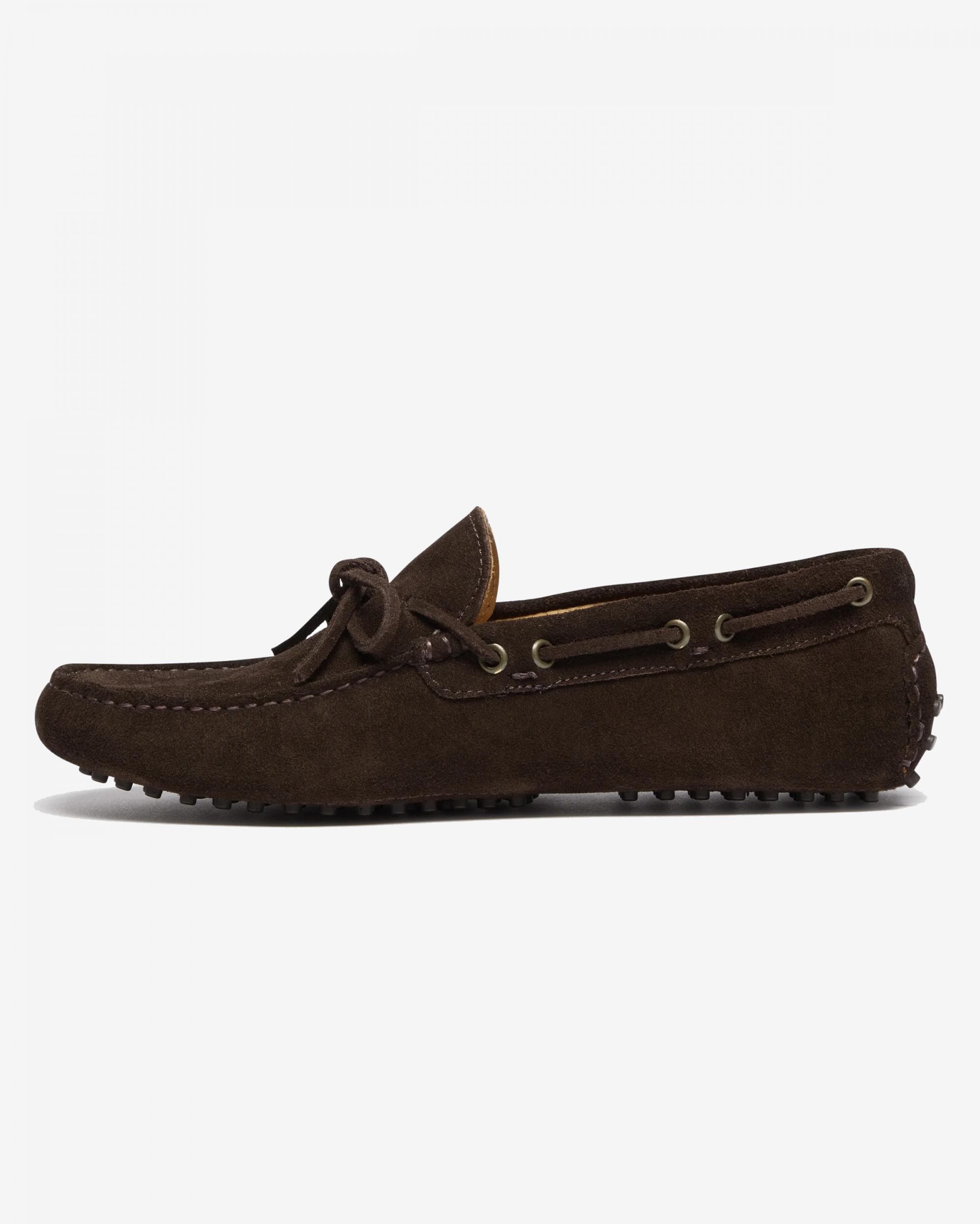 Oliver Sweeney Lastres Suede Mens Driving Shoes - Chocolate - Image 2