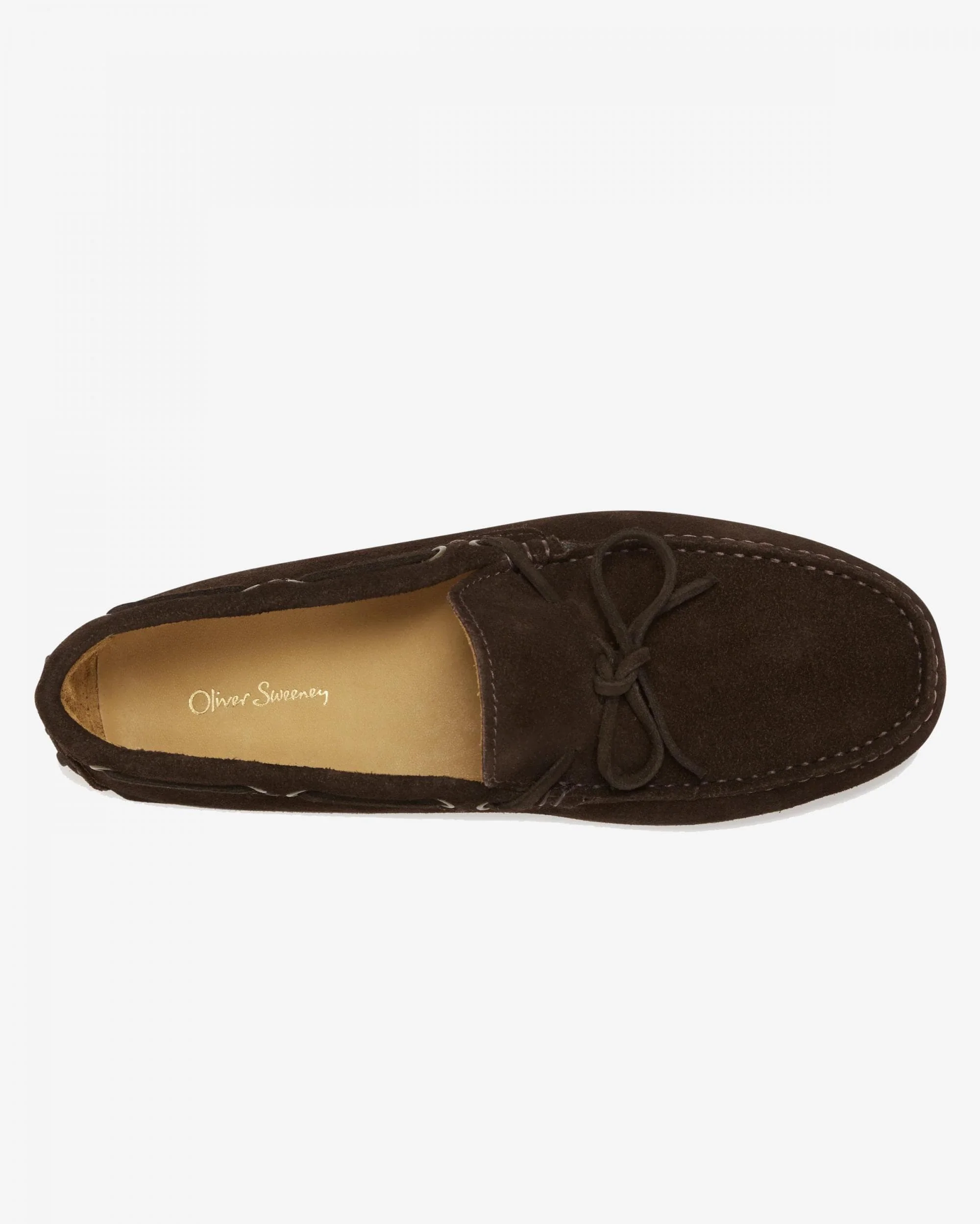 Oliver Sweeney Lastres Suede Mens Driving Shoes - Chocolate - Image 3