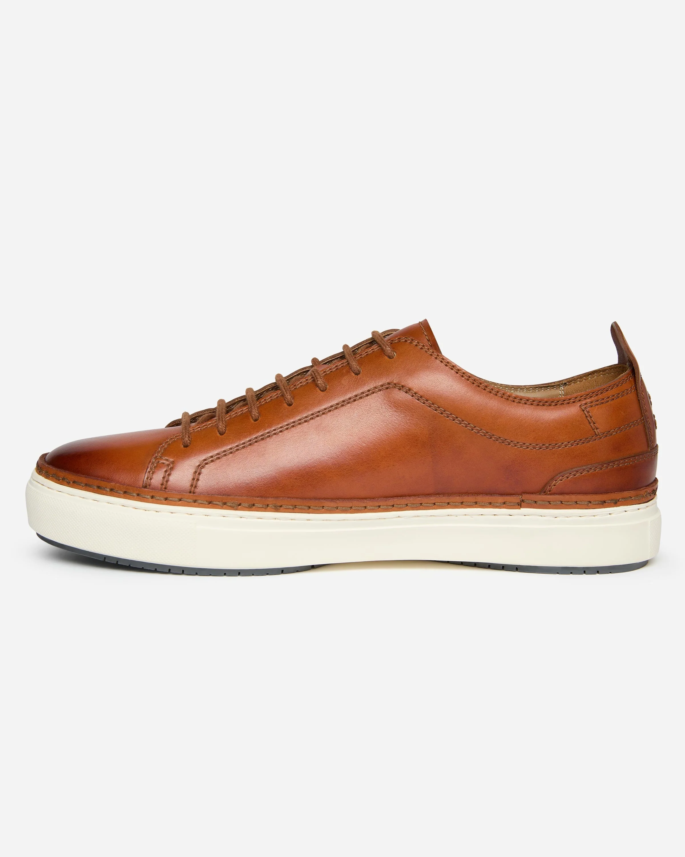 Oliver Sweeney Lopes Mens Leather Cupsole Trainers - Tan - Image 2