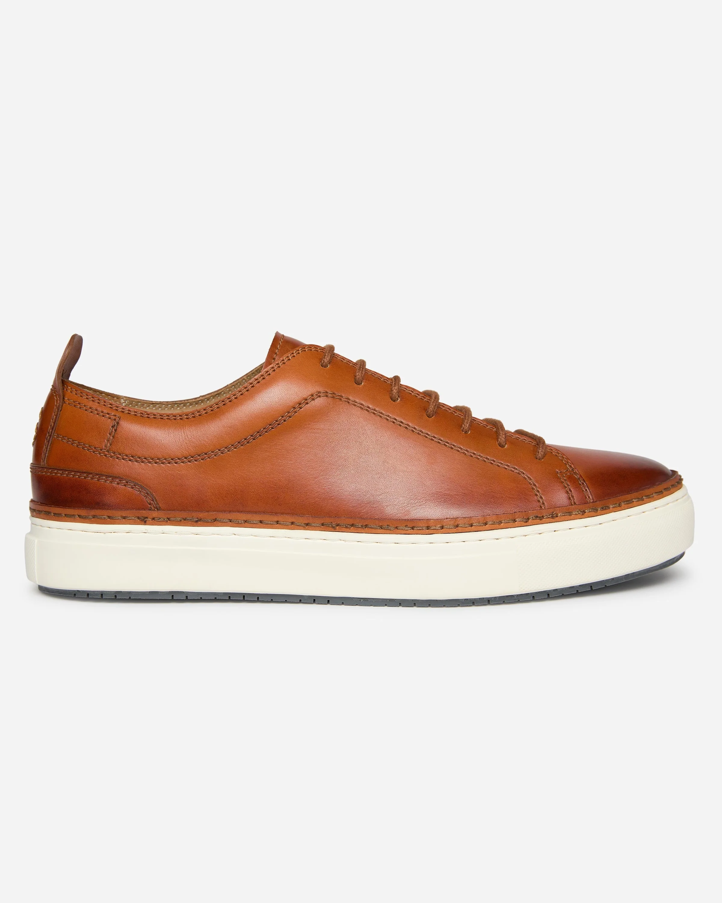 Oliver Sweeney Lopes Mens Leather Cupsole Trainers - Tan - Image 4