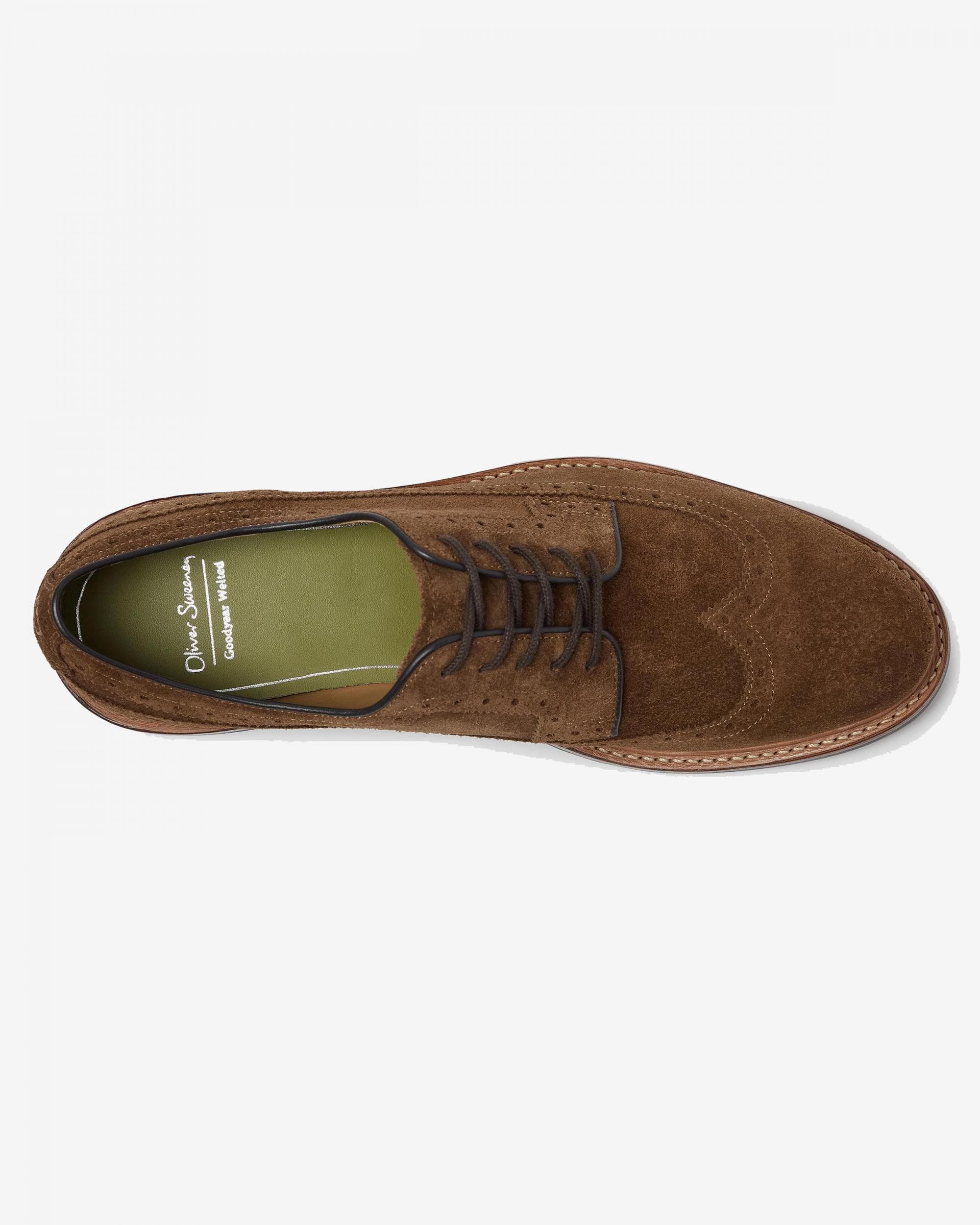 Oliver Sweeney Painswick Mens Suede Derby Brogues - Image 3