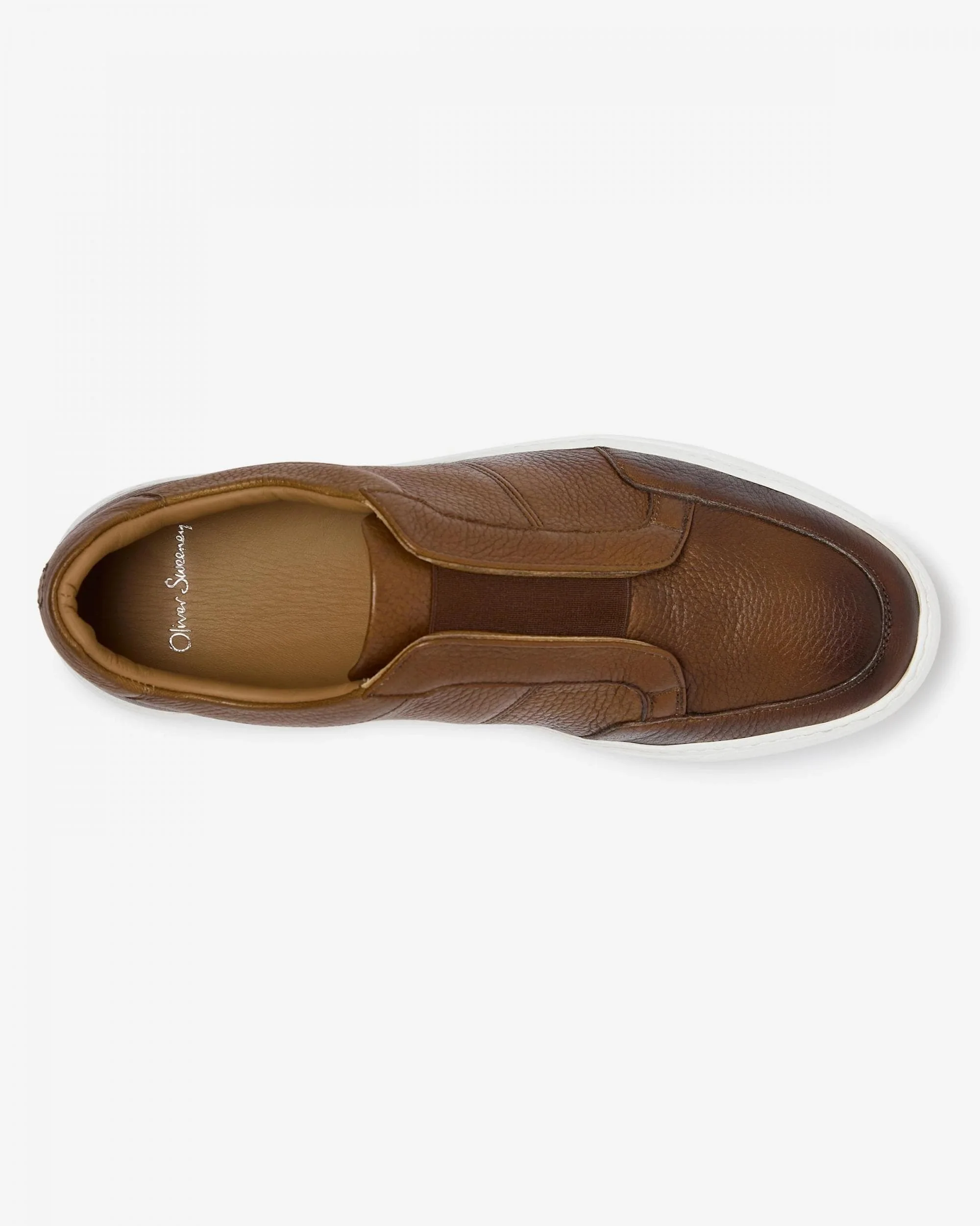 Oliver Sweeney Rende Mens Slip-On Leather Cupsole Trainers - Image 4