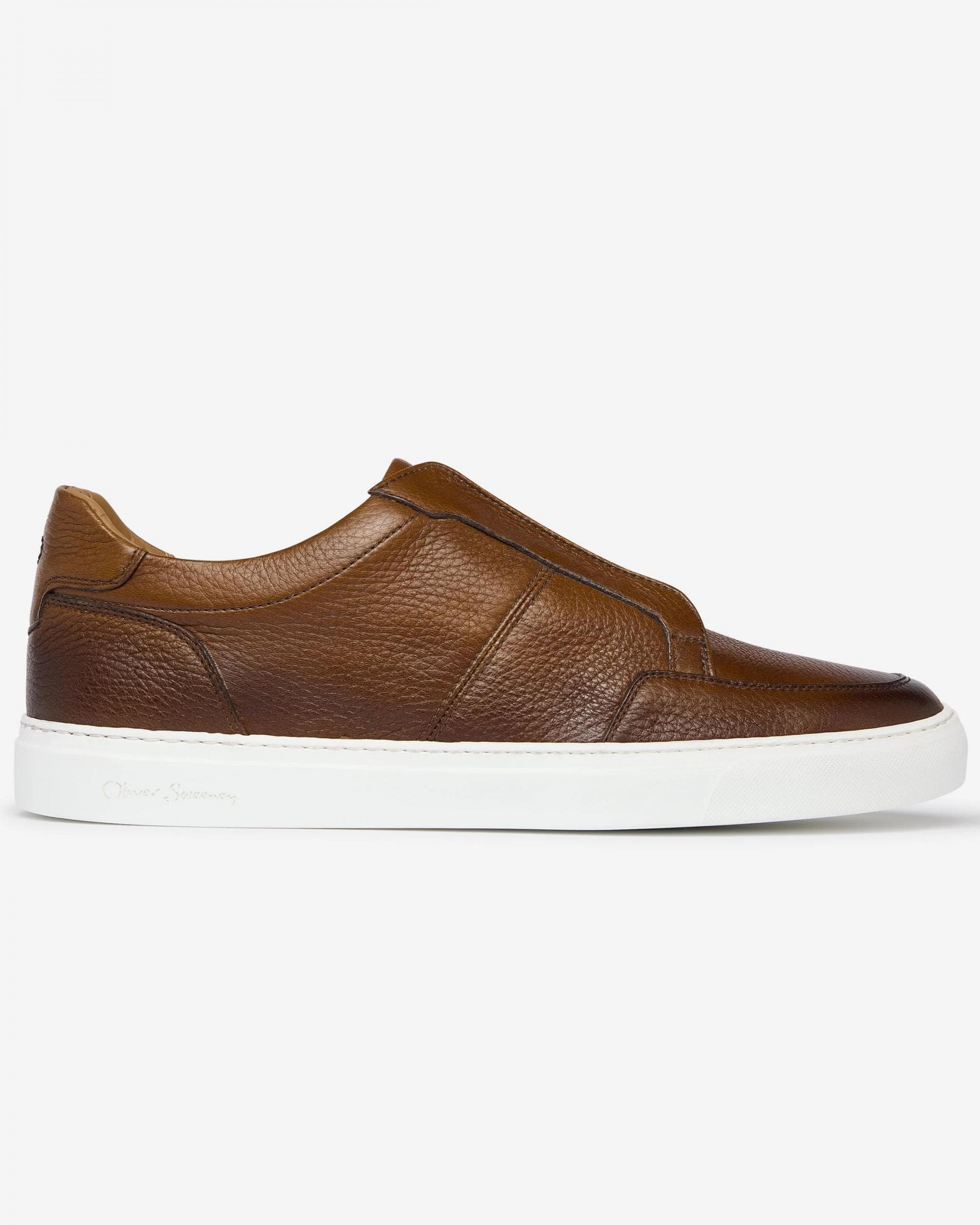 Oliver Sweeney Rende Mens Slip-On Leather Cupsole Trainers - Image 5