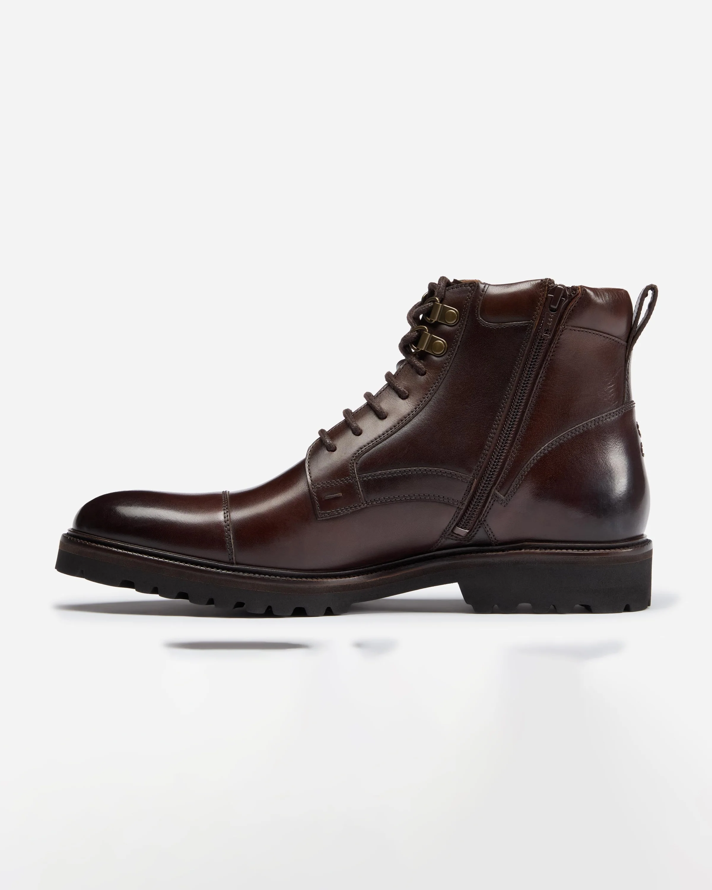 Oliver Sweeney Runcorn Mens Antiqued Calf Leather Brogue Boots - Brown - Image 5