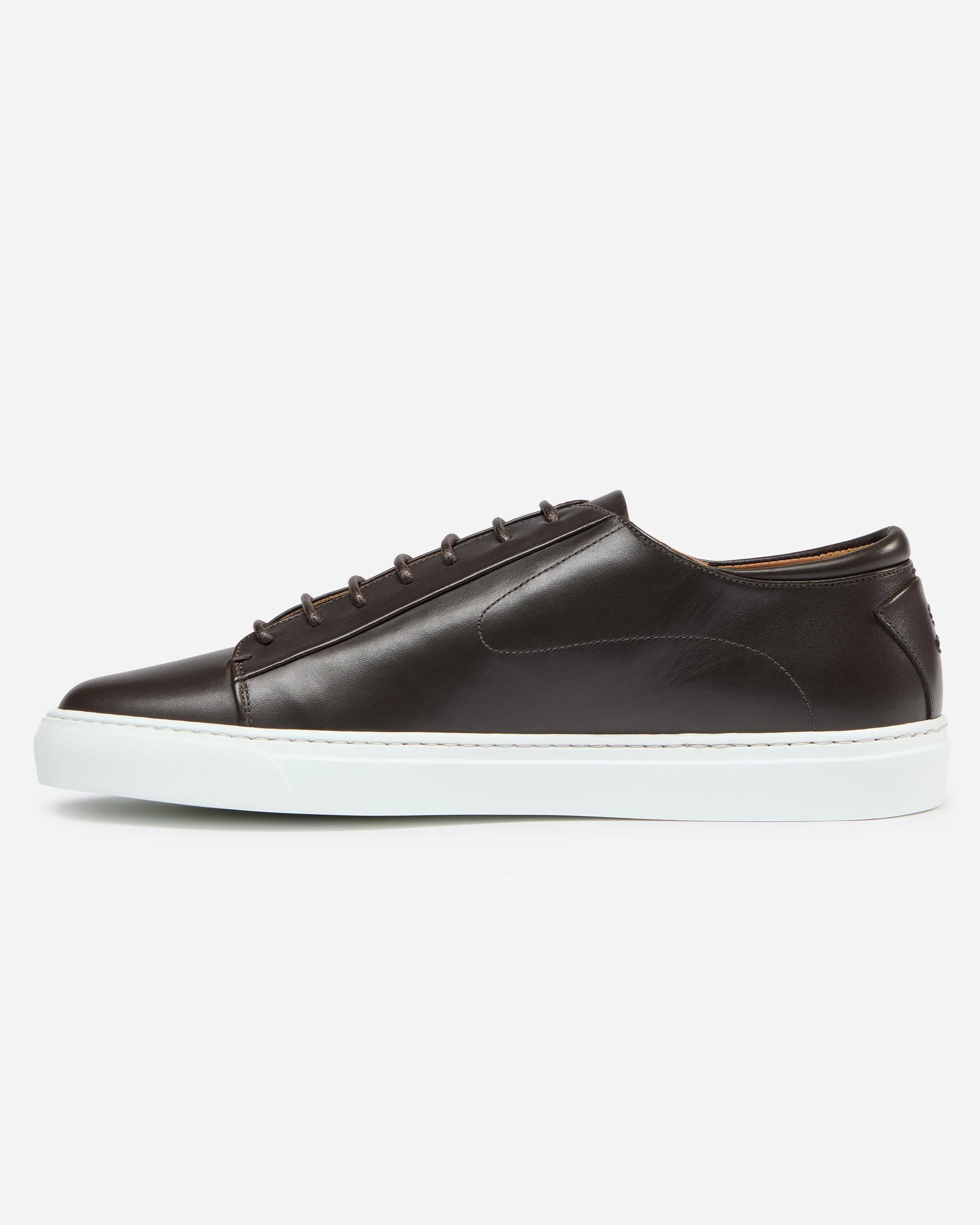 Oliver Sweeney Sirolo Mens Calf Leather Lightweight Trainers - Dark Brown - Image 2
