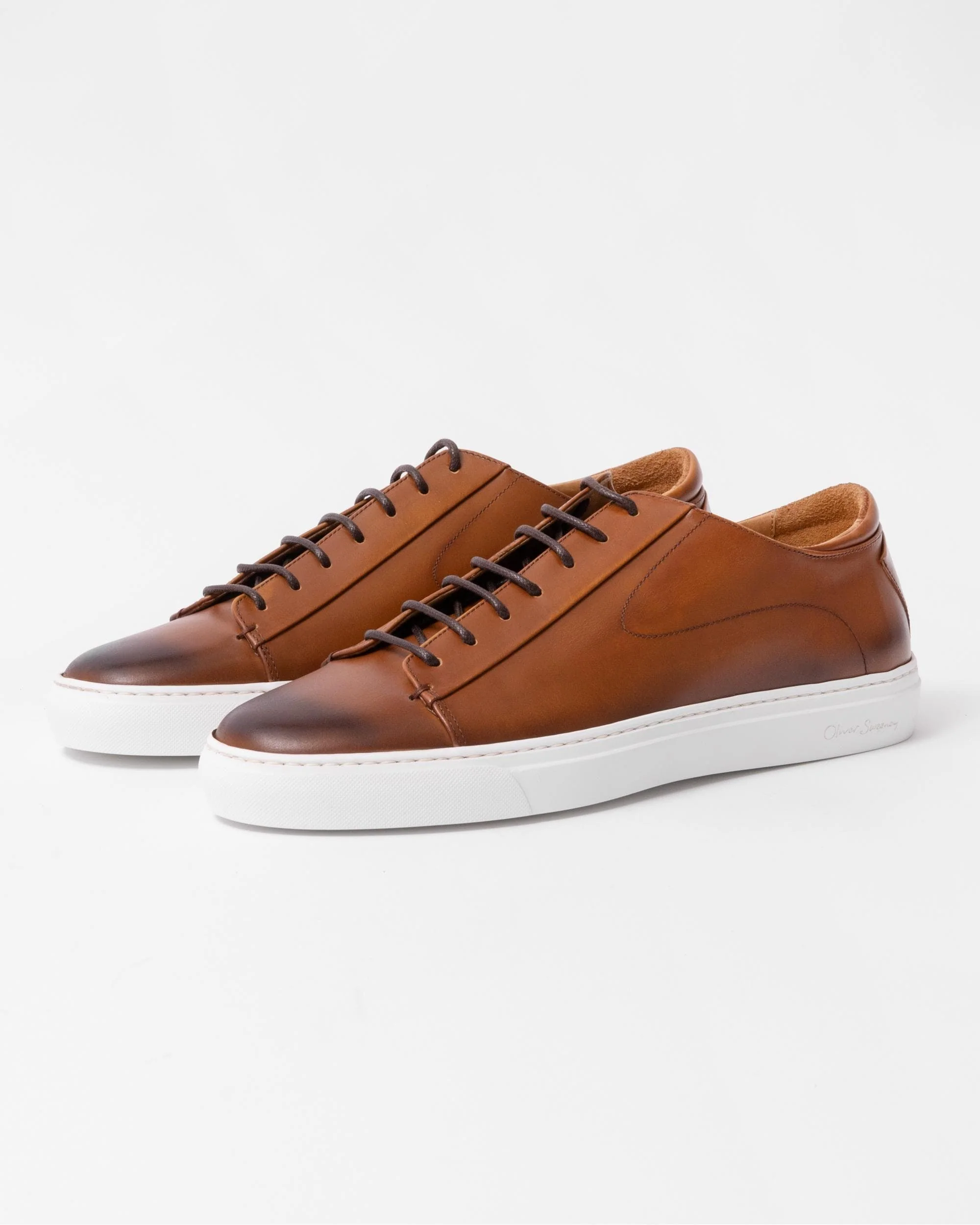Oliver Sweeney Sirolo Mens Calf Leather Lightweight Trainers - Tan