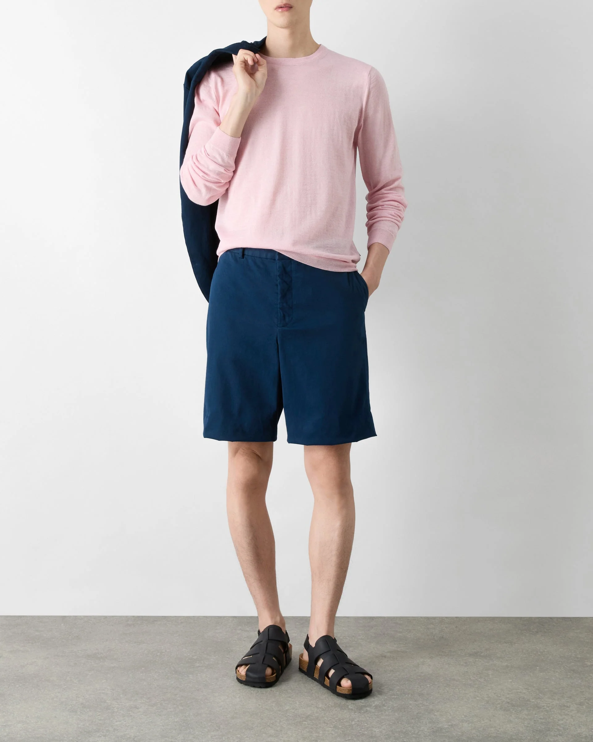 Oliver Sweeney Sistelo Mens Chino Shorts - Dark Navy - Image 3