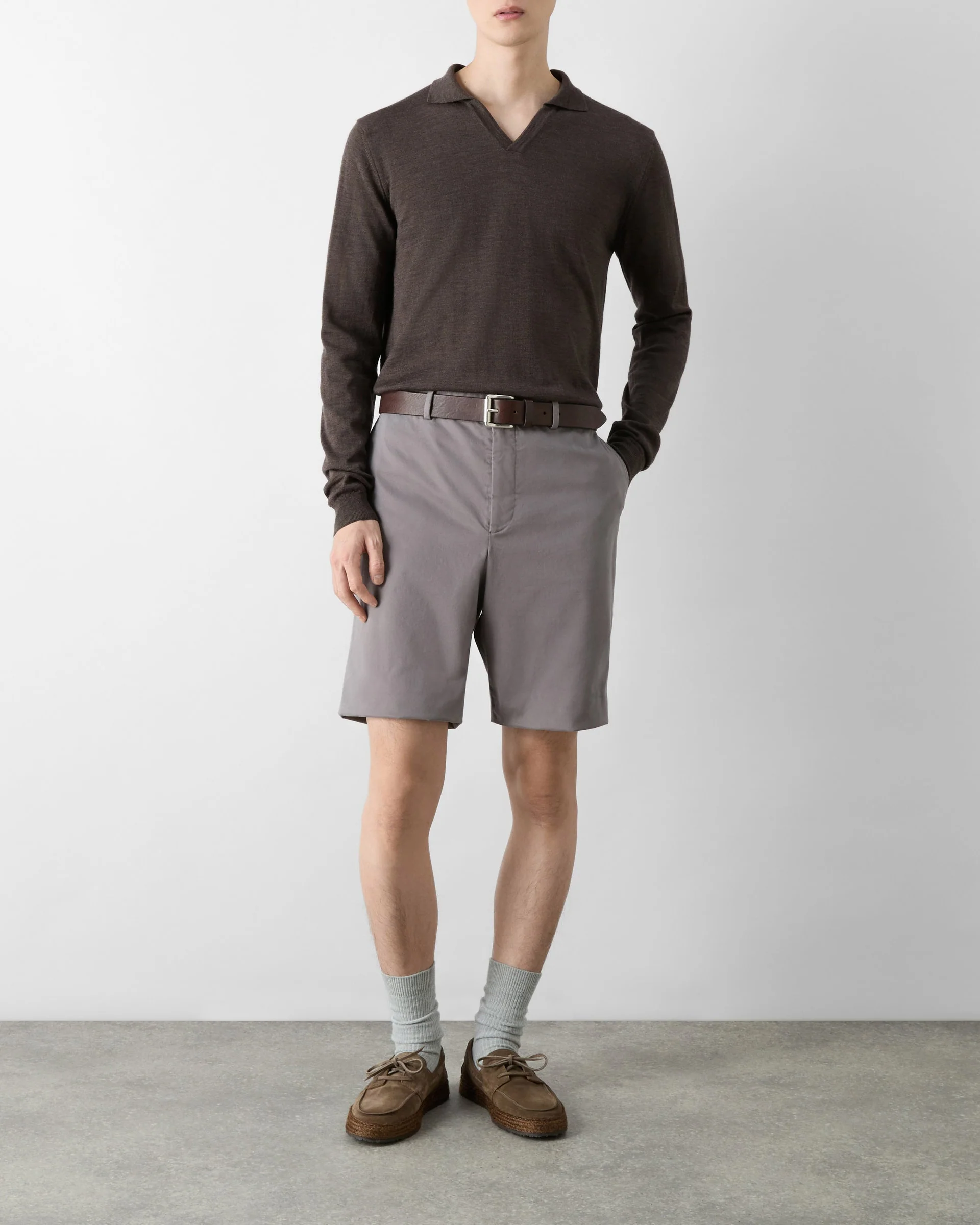 Oliver Sweeney Sistelo Mens Chino Shorts - Mocha - Image 2