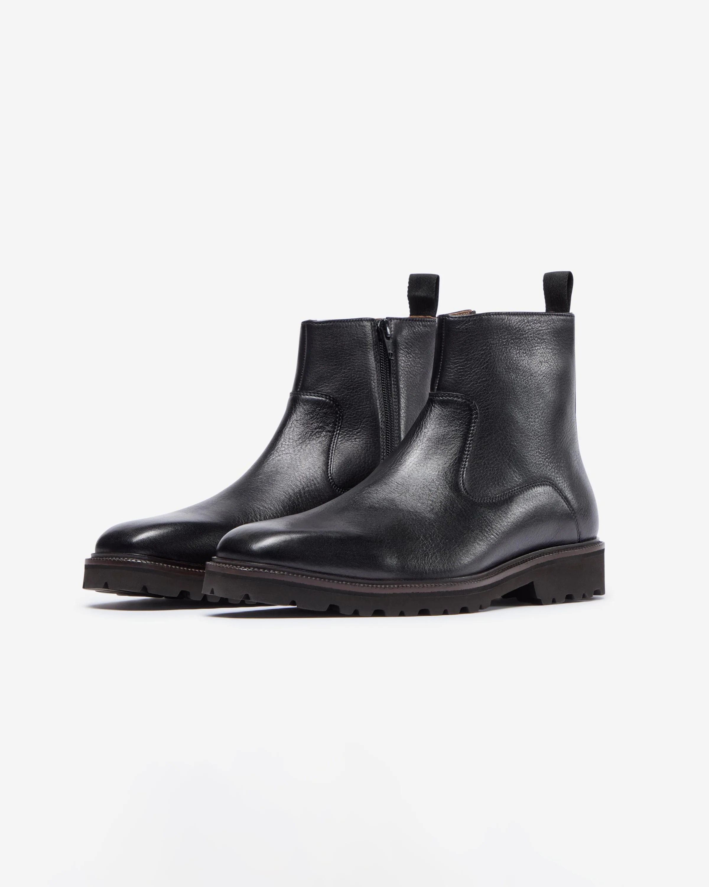 Oliver Sweeney Swanley Mens Milled Calf Leather Zip Boots - Black - Image 2