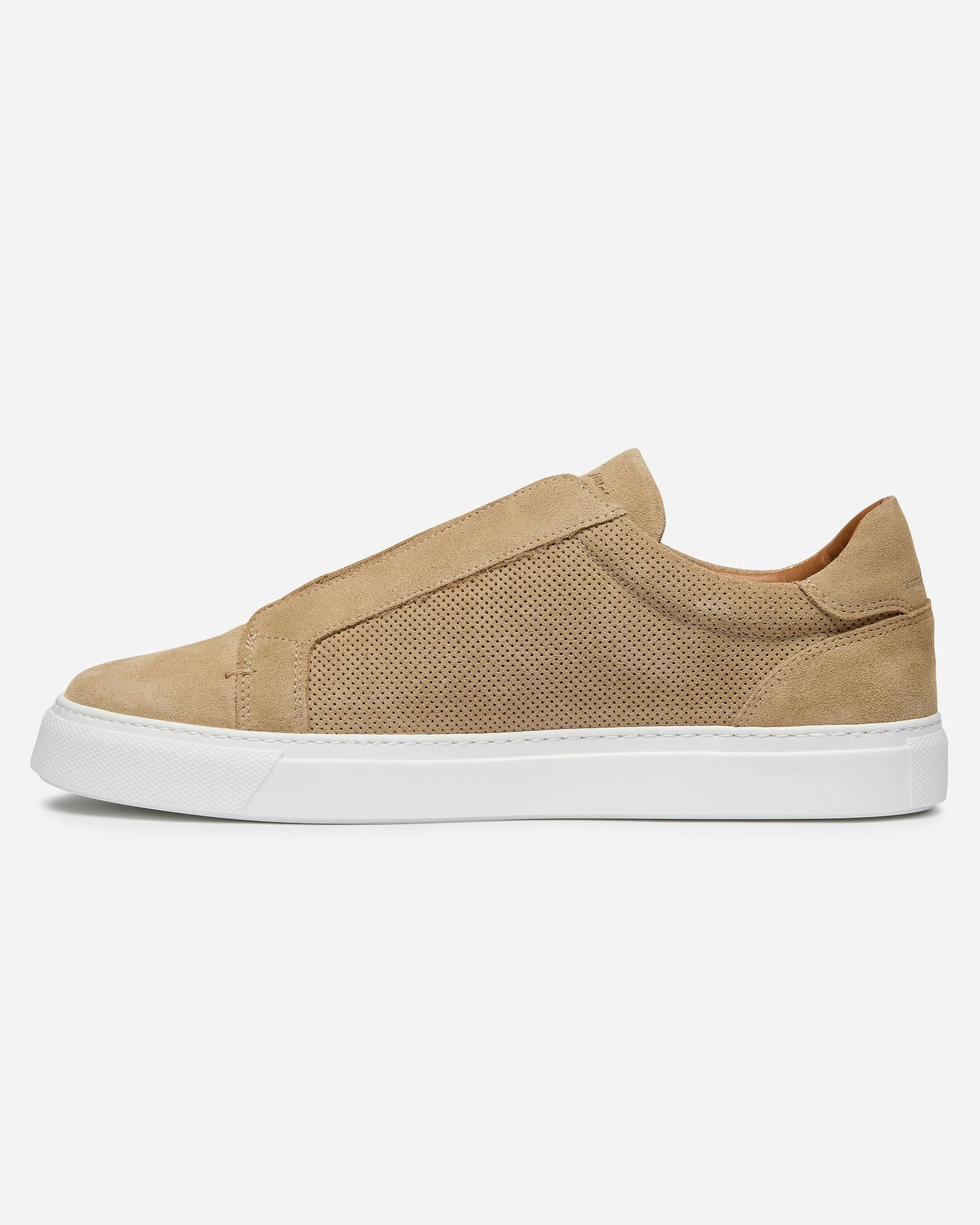 Oliver Sweeney Valezim Suede Mens Slip-On Trainers - Sand - Image 5