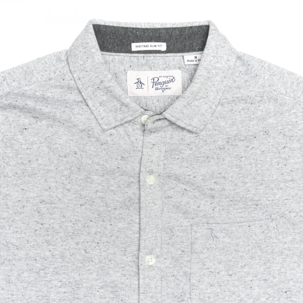 Original Penguin Long Sleeve Knitted Nep Mens Shirt - Image 2