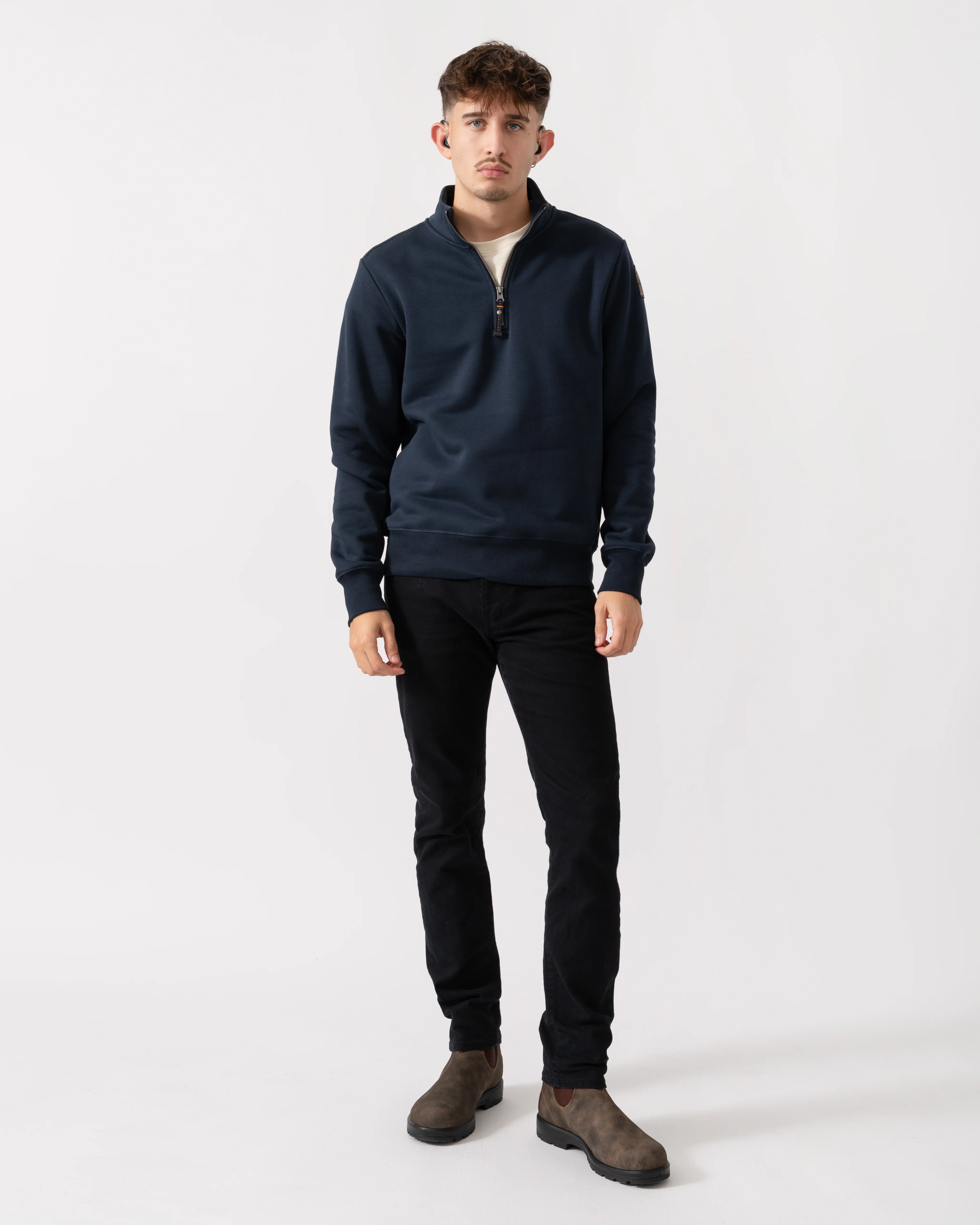 Parajumpers Broad Peak Mens Sweatshirt - Blue Navy 316 - Image 3