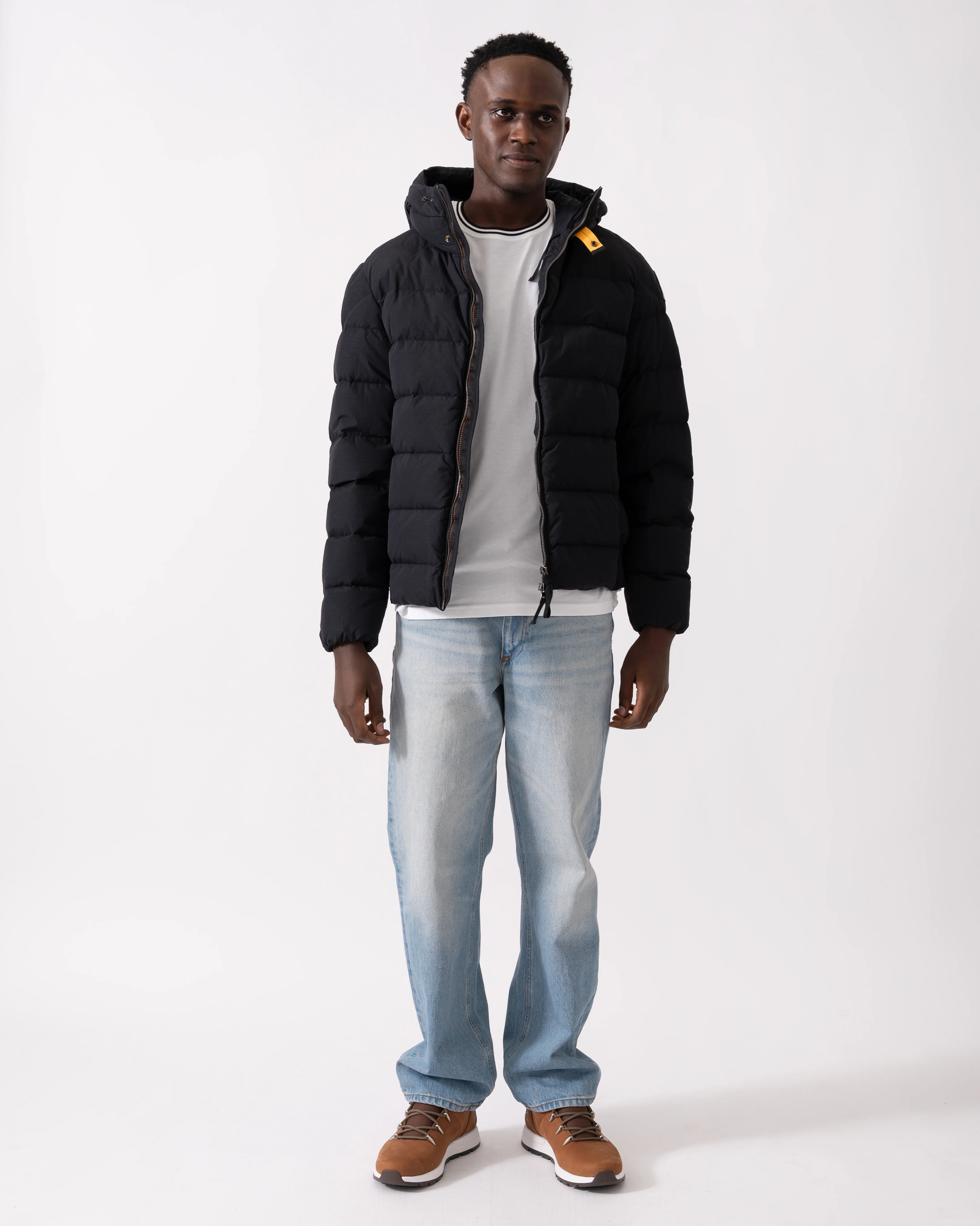 Parajumpers Cassian Mens Hooded Down Jacket - Black 541 - Image 3