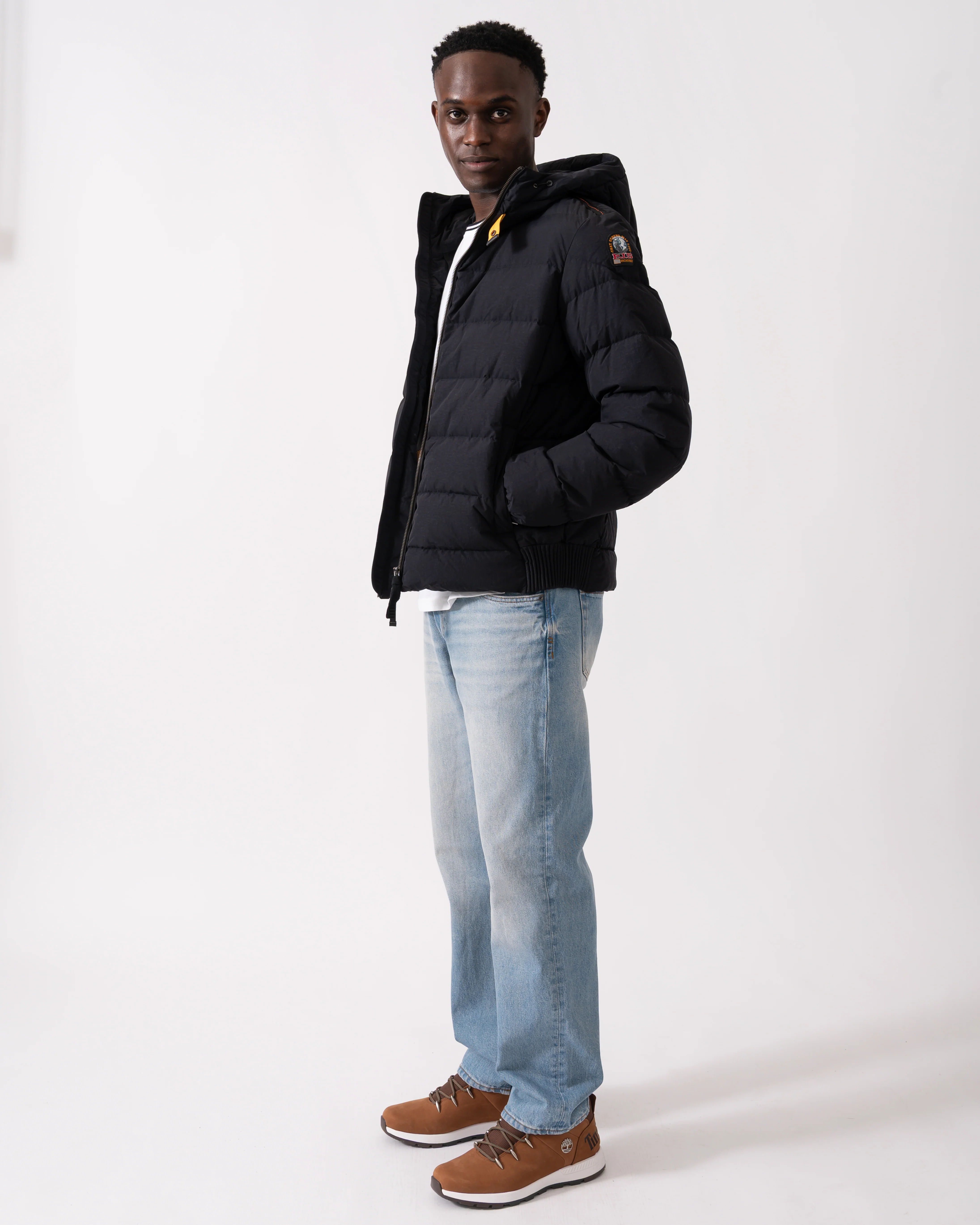Parajumpers Cassian Mens Hooded Down Jacket - Black 541 - Image 5