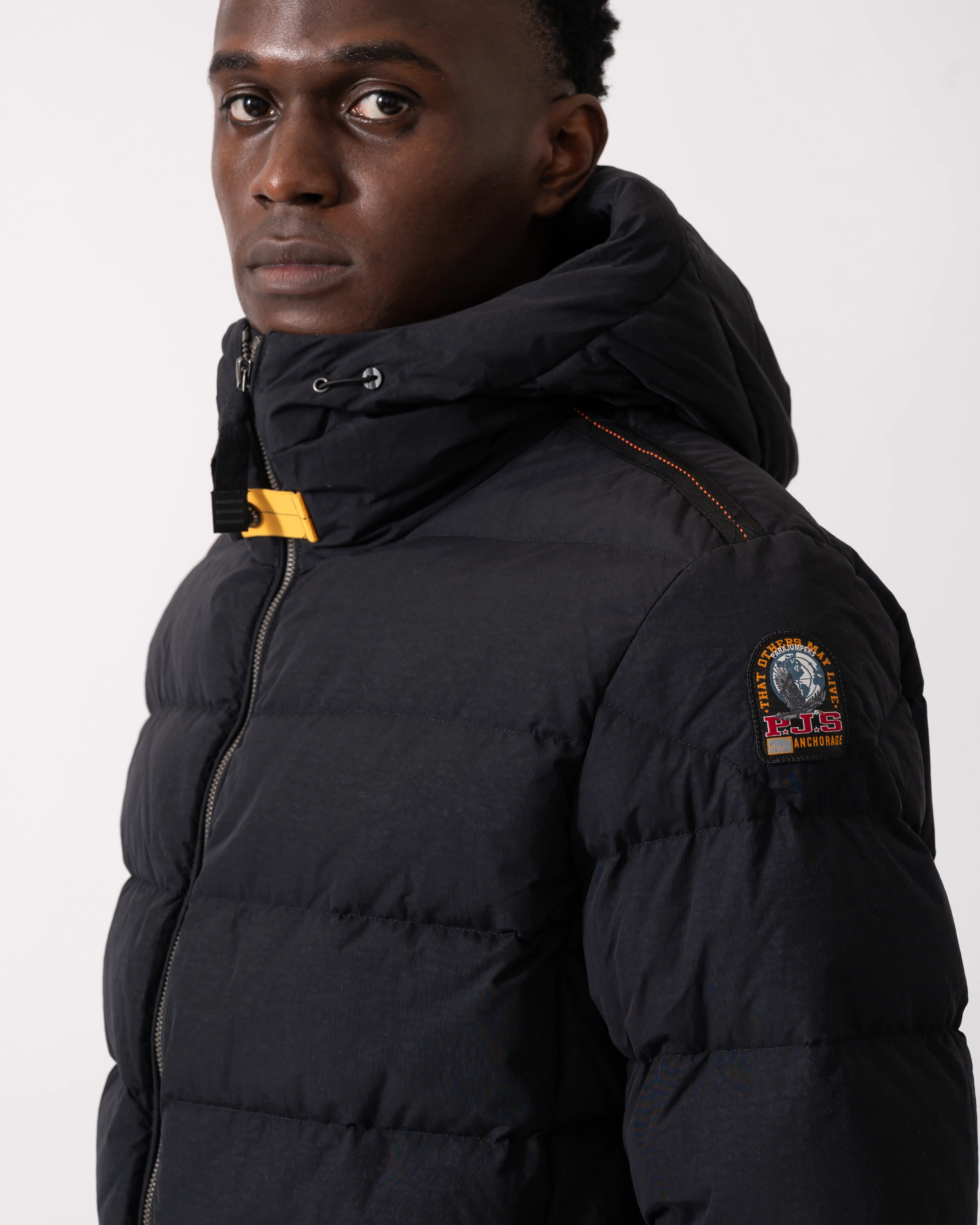 Parajumpers Cassian Mens Hooded Down Jacket - Black 541 - Image 6