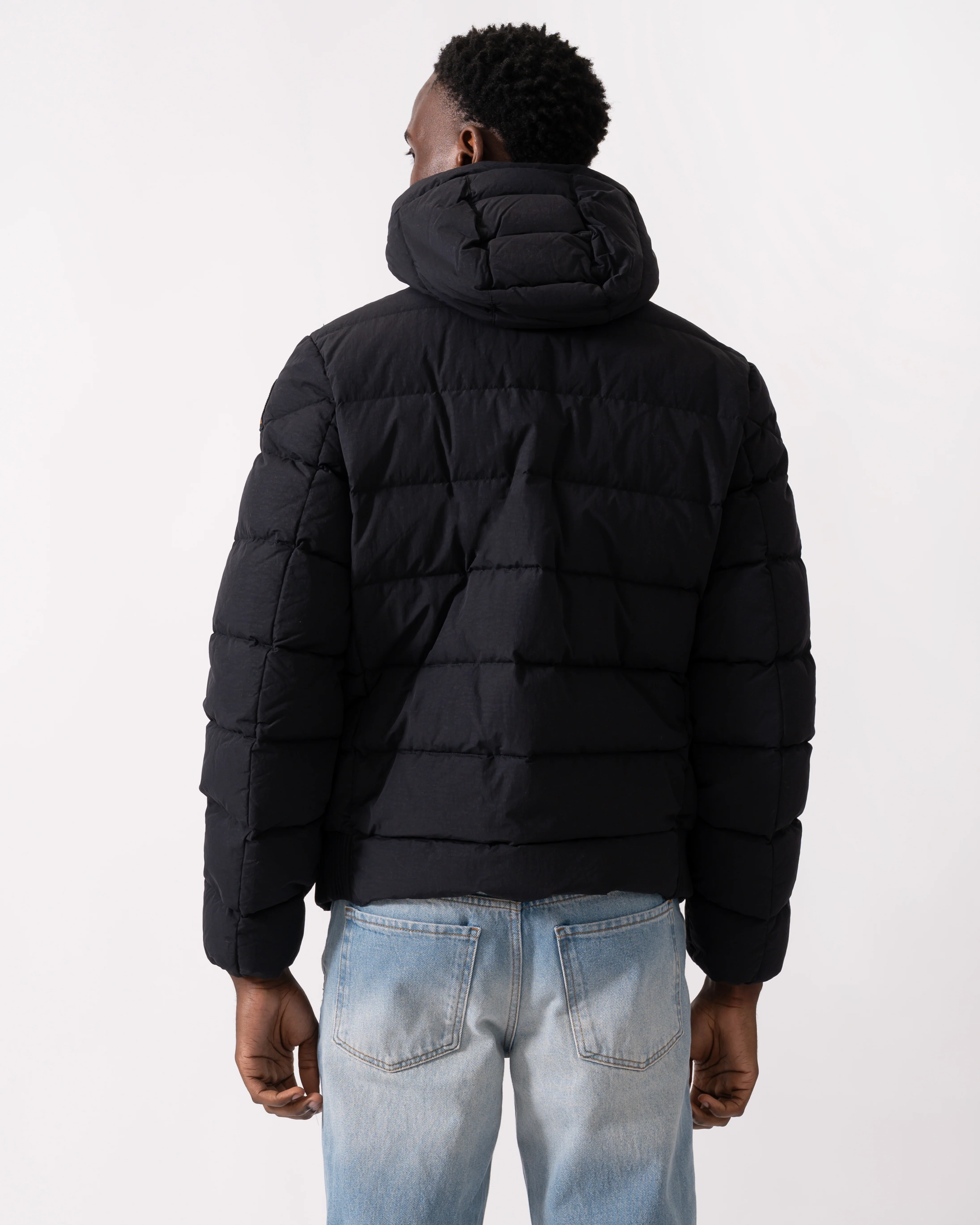 Parajumpers Cassian Mens Hooded Down Jacket - Black 541 - Image 7