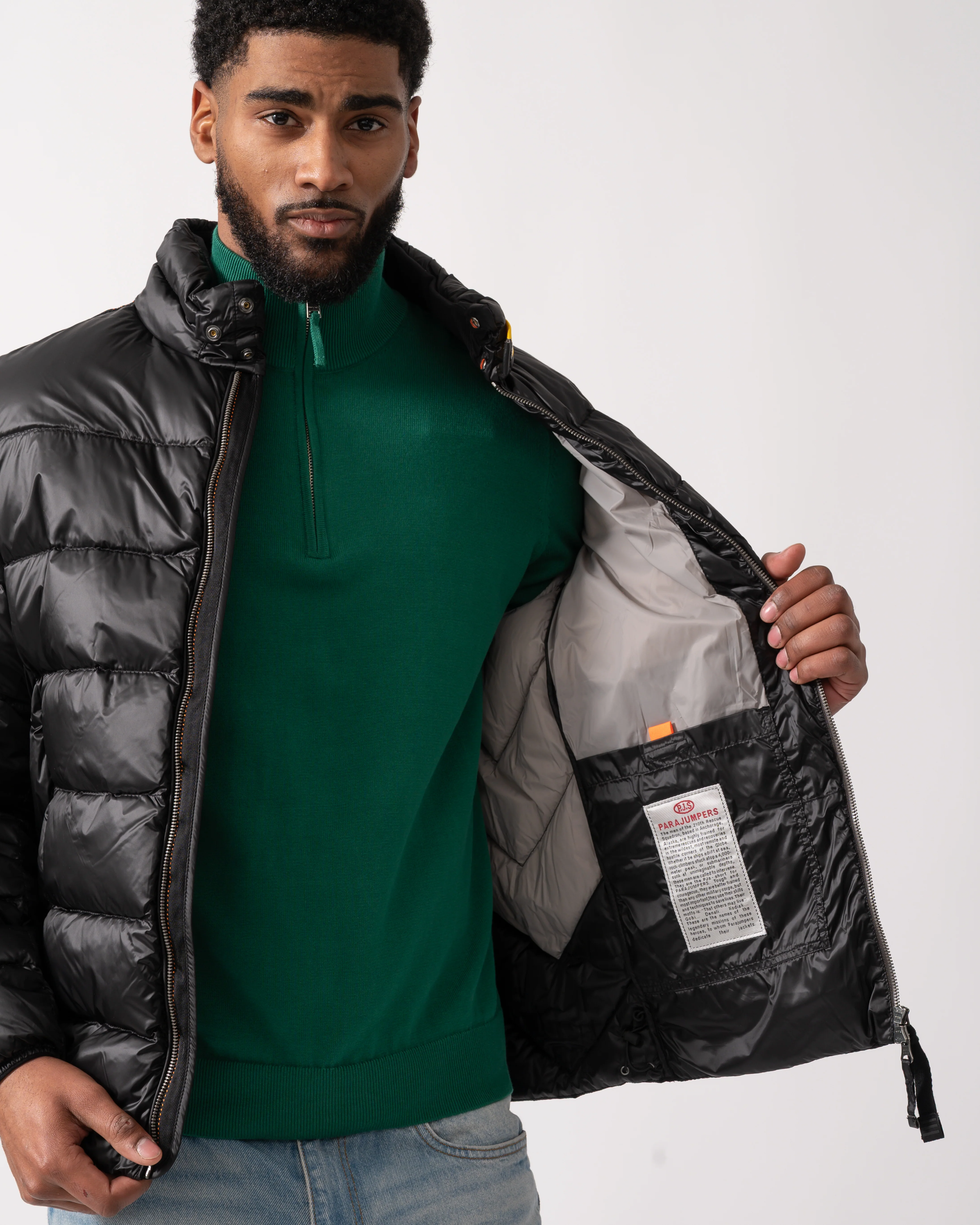 Parajumpers Dillon Mens Down Jacket - Black 541 - Image 3