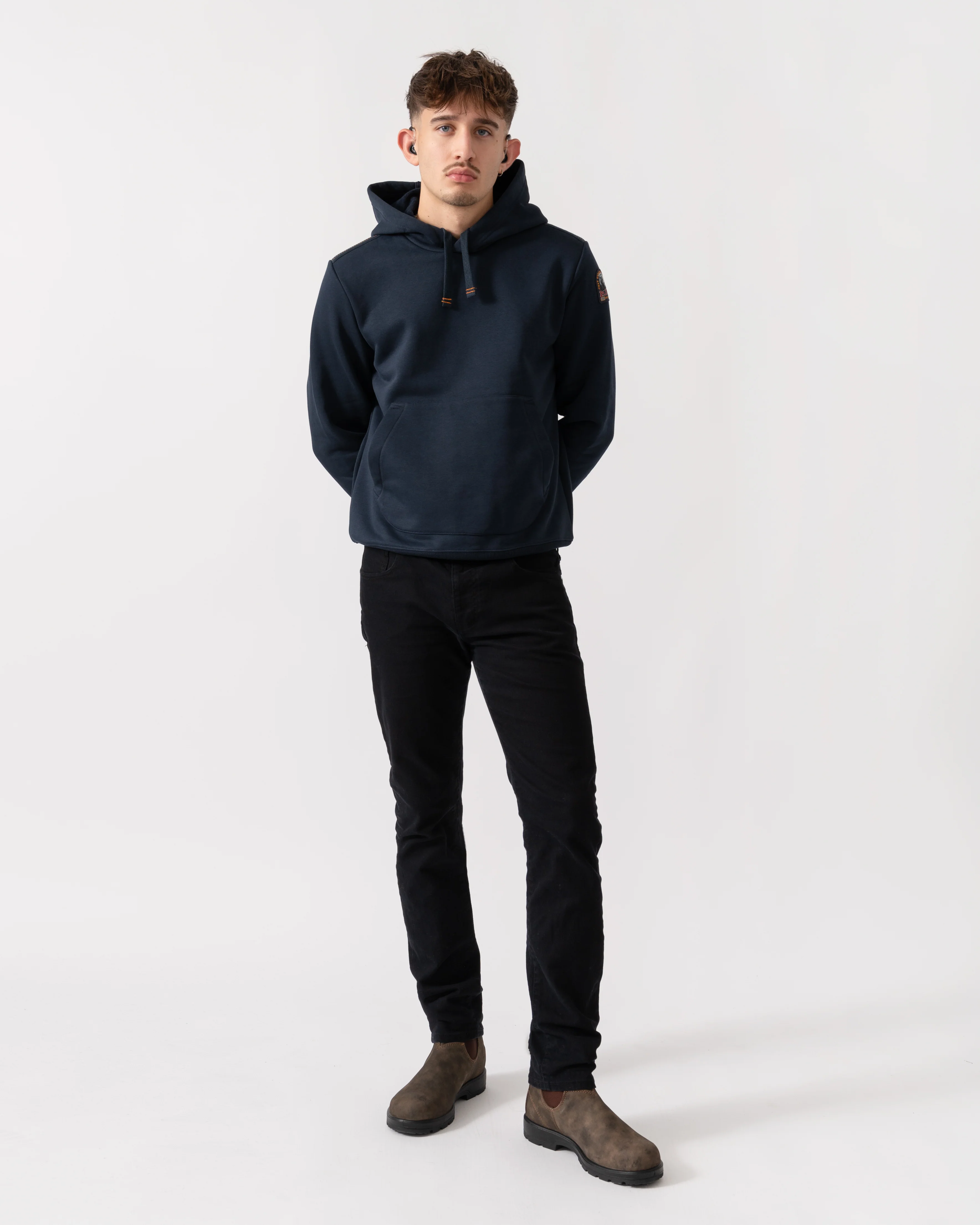 Parajumpers Everest Mens Hooded Sweatshirt - Blue Navy 316 - Image 3