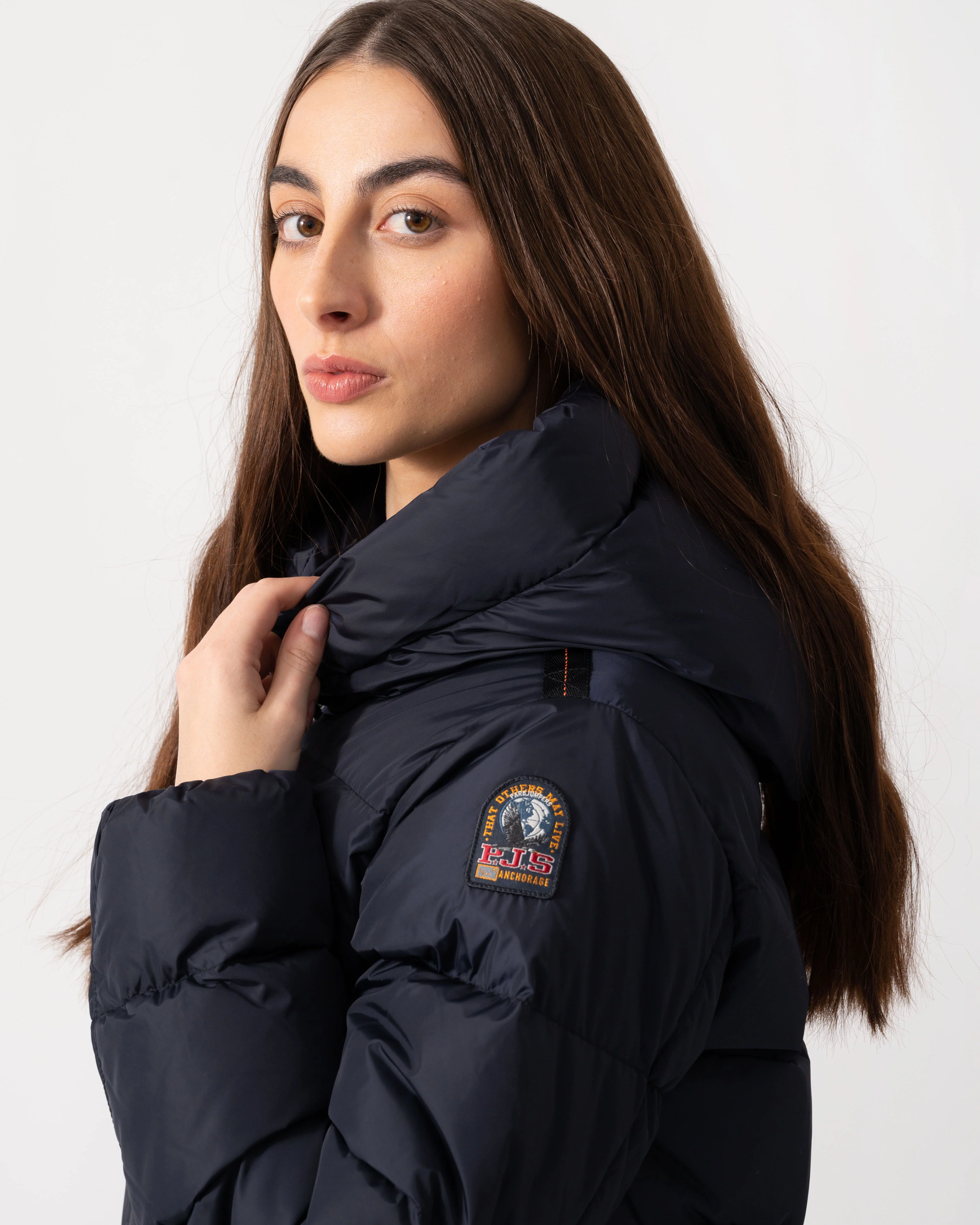 Parajumpers Jinny Womens Hooded Down Jacket - Pencil 710 - Image 5
