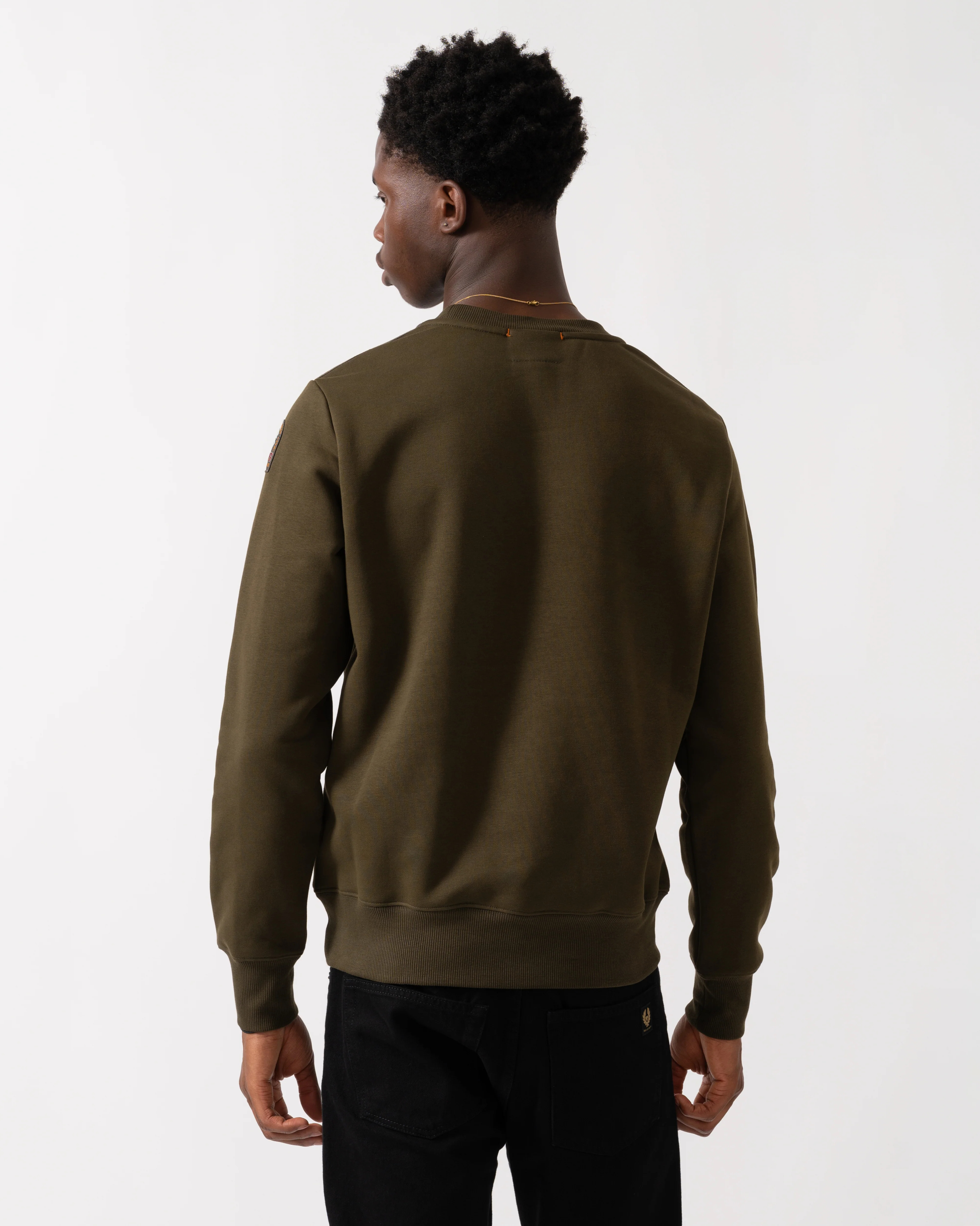 Parajumpers K2 Mens Crew Neck Sweatshirt - Deep Moss 117 - Image 4