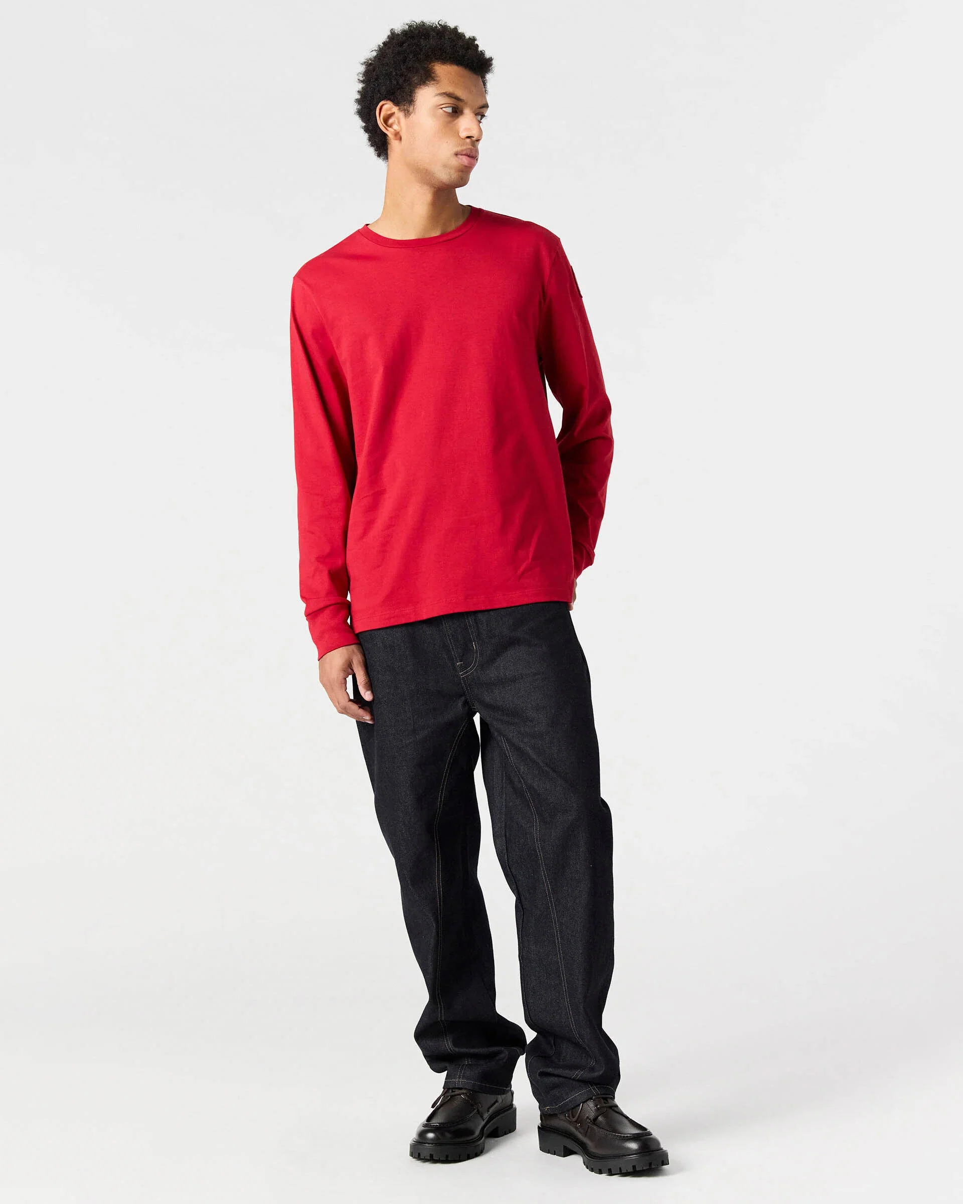 Parajumpers Kip Mens Long Sleeve T-Shirt - Red 527 - Image 4